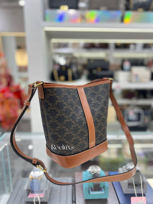 CELINE Triomphe Small Bucket Bag