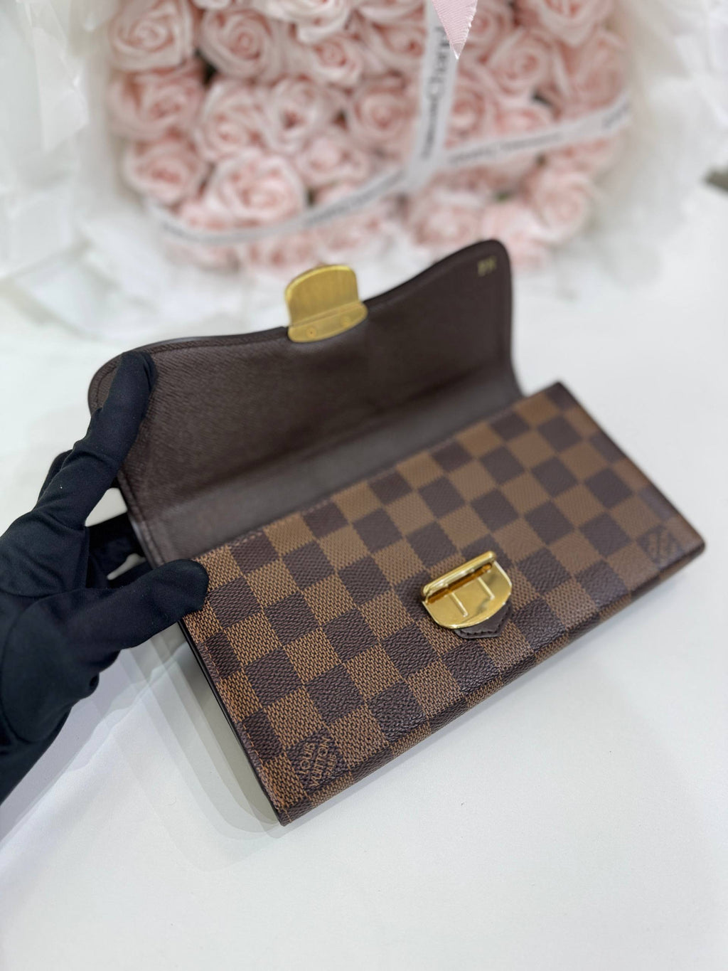 LOUIS VUITTON Damier Ebene Portefeuille Sistina Wallet