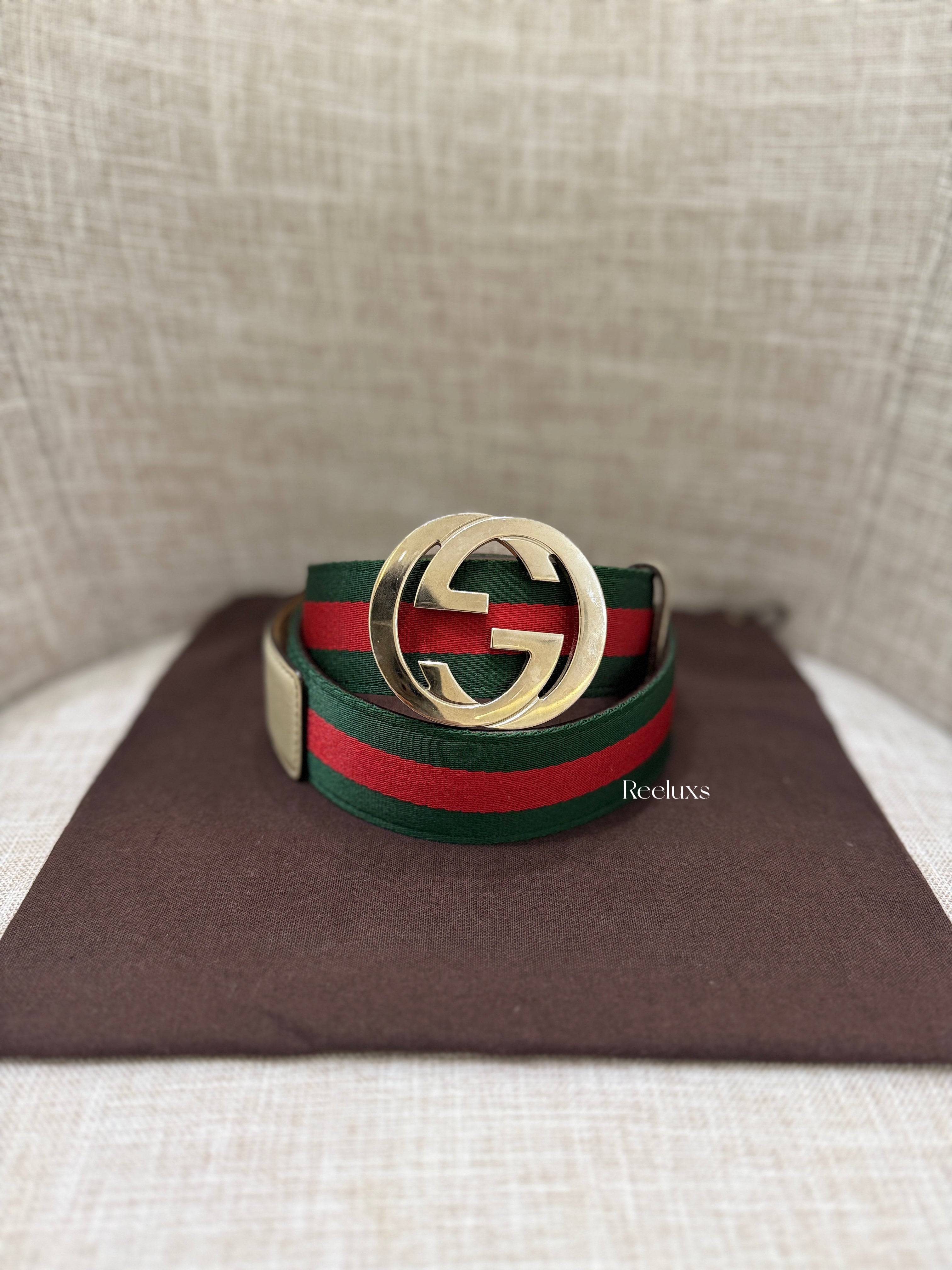 GUCCI GG Interlocking Web Belt