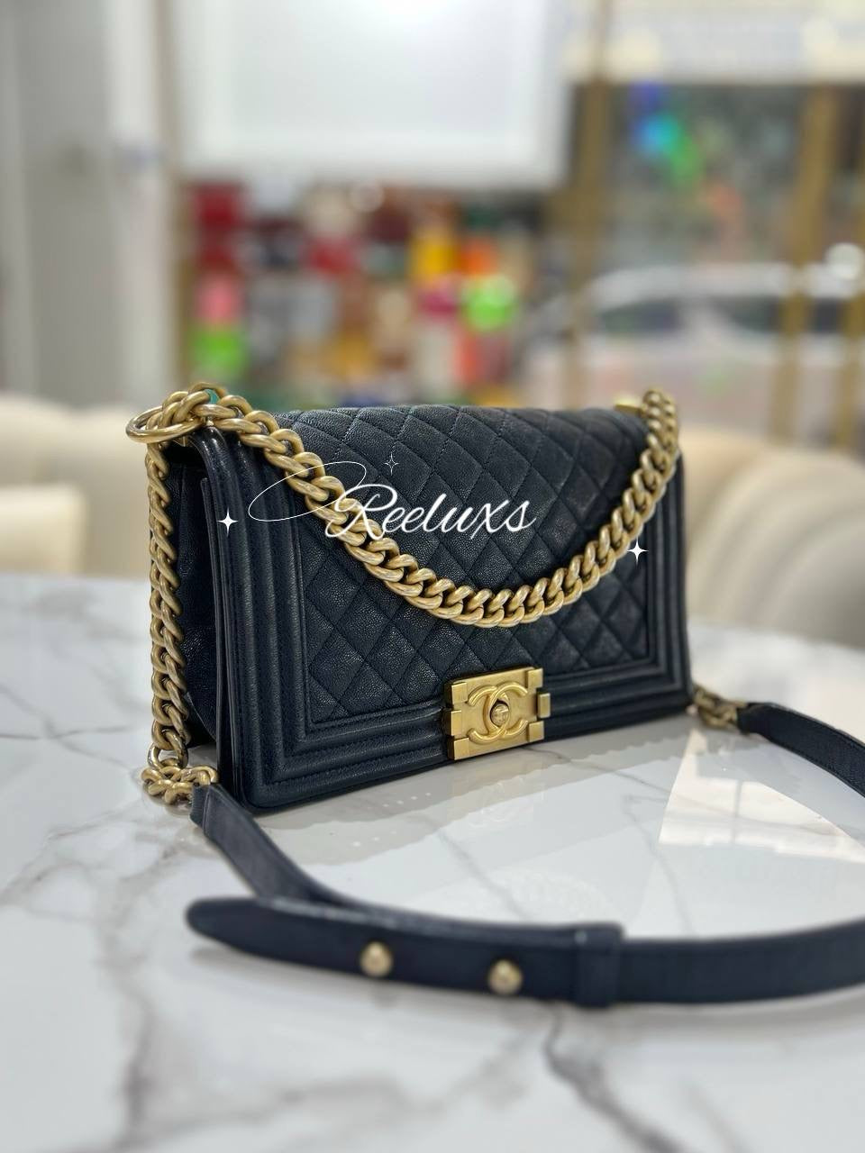 CHANEL Leboy CalfSkin Medium Flap Handbag - Shoulder Bag