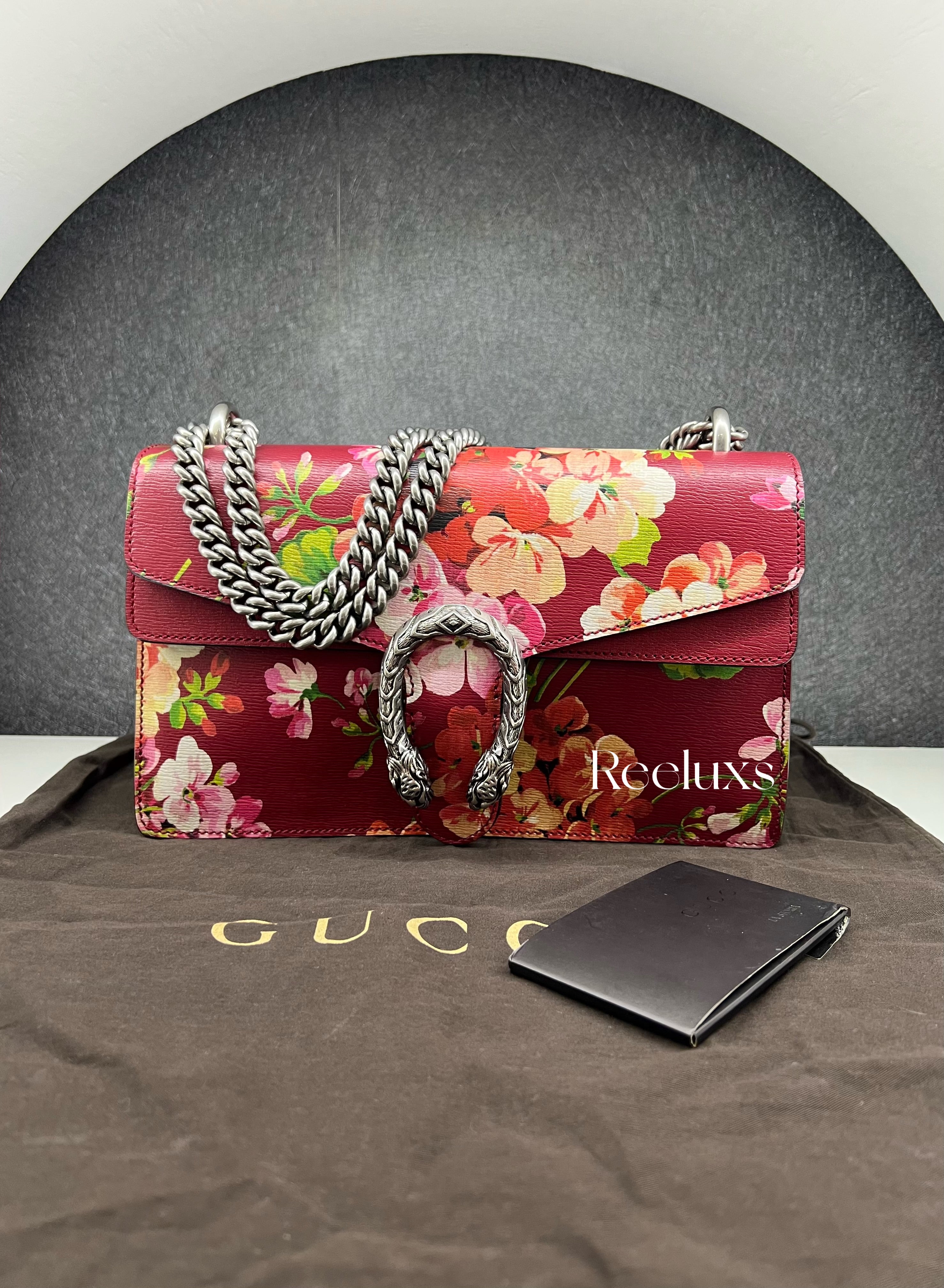GUCCI Dionysus Blooms Red Leather Shoulder Bag