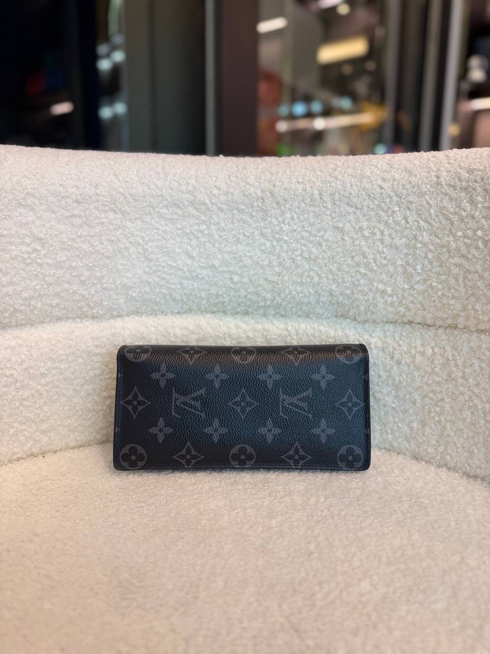 Louis Vuitton Brazza Wallet in Monogram Eclipse Canvas