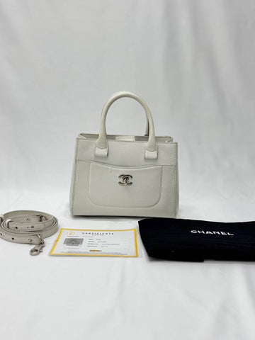 CHANEL Caviar White Neo Executive Mini 2way Tote Bag