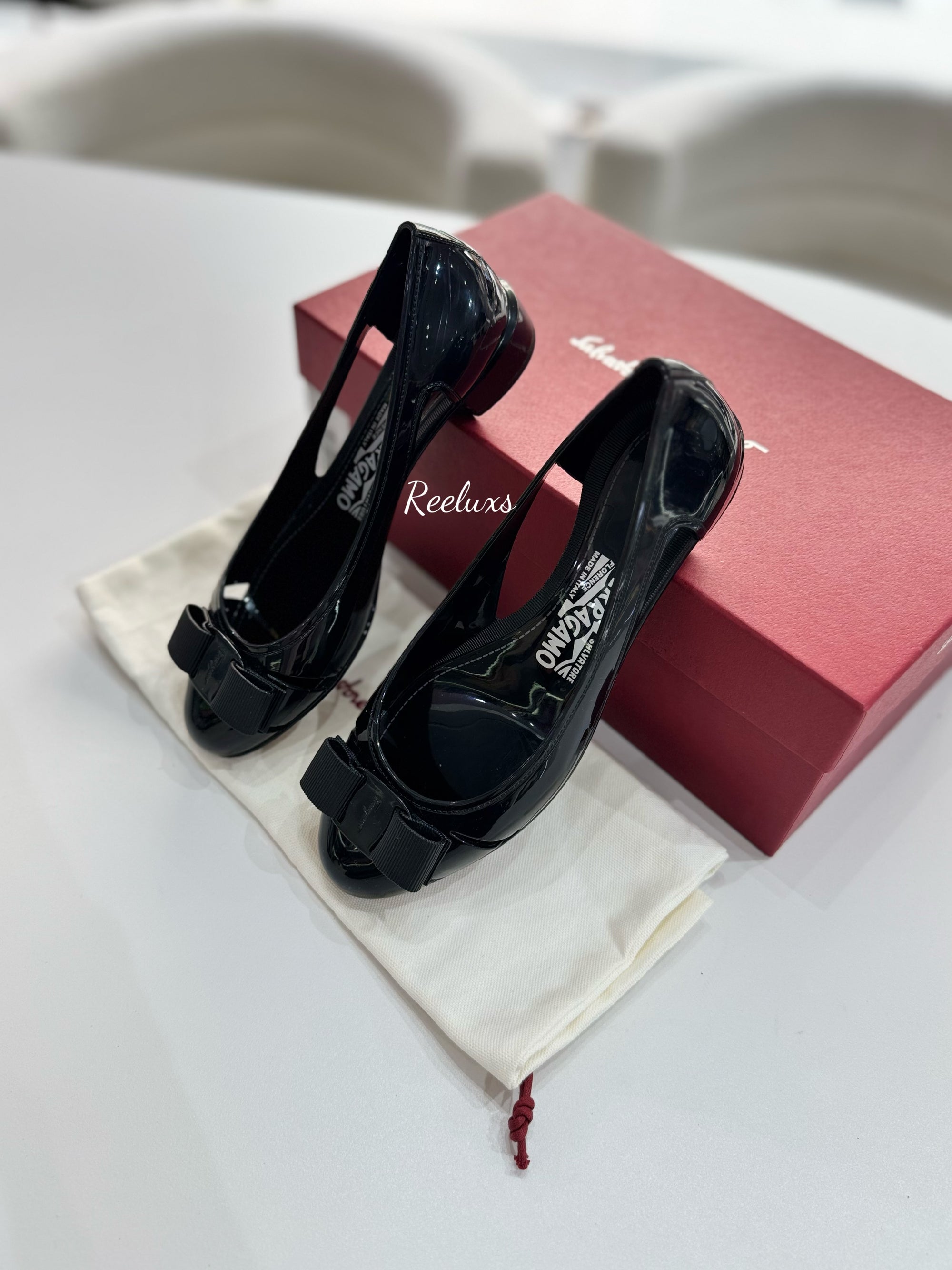 FULLSET FERRAGAMO Jelly Ballet Flats Shoes Size 5