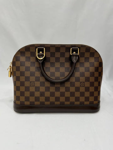 FULL SET LOUIS VUITTON LV Alma PM Damier Ebene Hand Bag