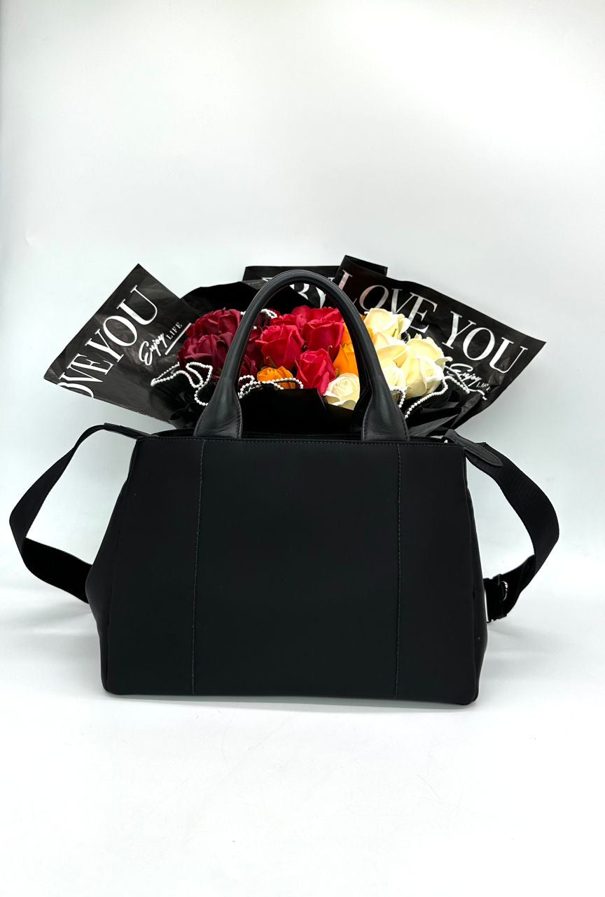 Prada Nylon Handbag with Triangular Logo