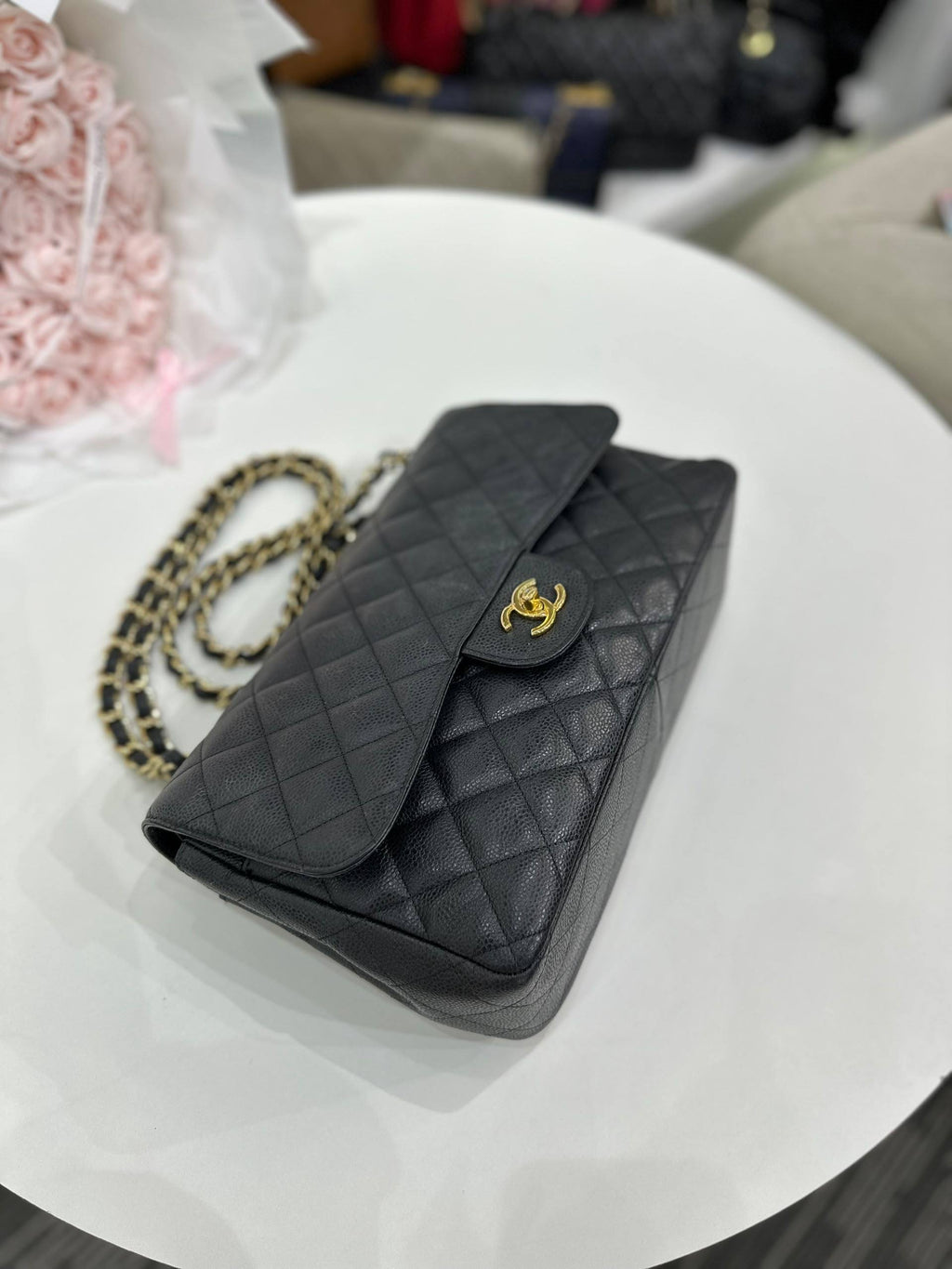 CHANEL Classic Flap Jumbo Black Caviar