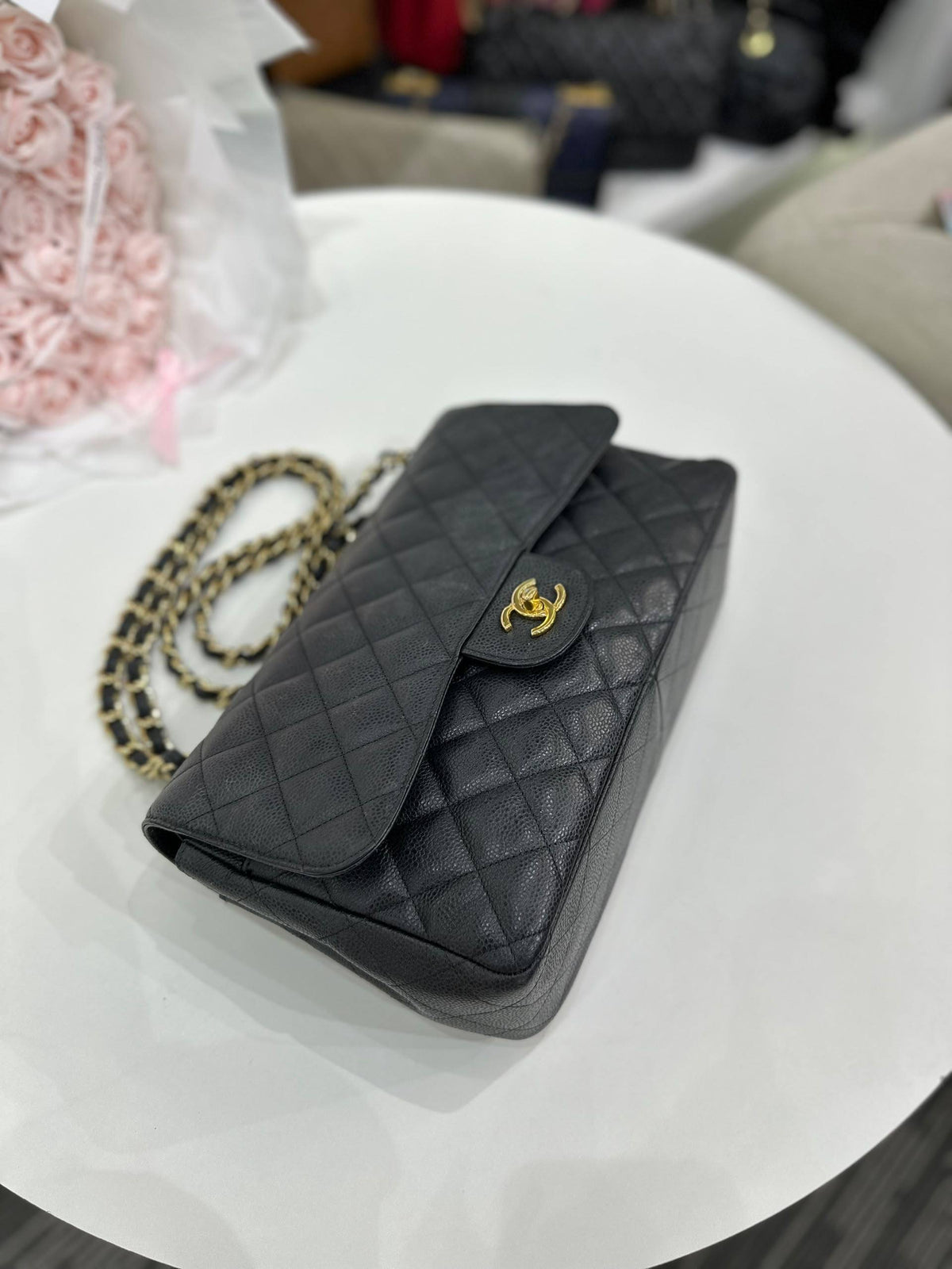 CHANEL Classic Flap Jumbo Black Caviar