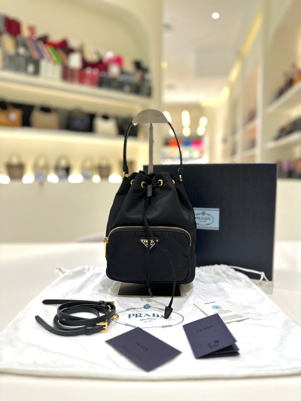 PRADA Duet Re-Nylon Bucket Bag