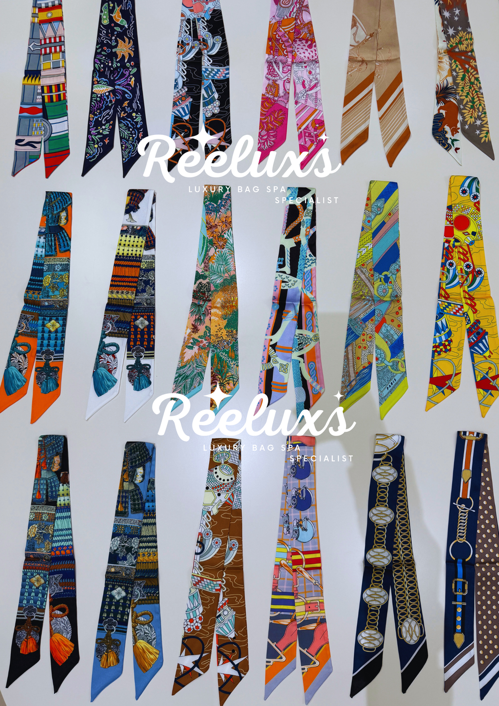 REELUXS Silk Twilly – Versatile Elegance in Every Thread