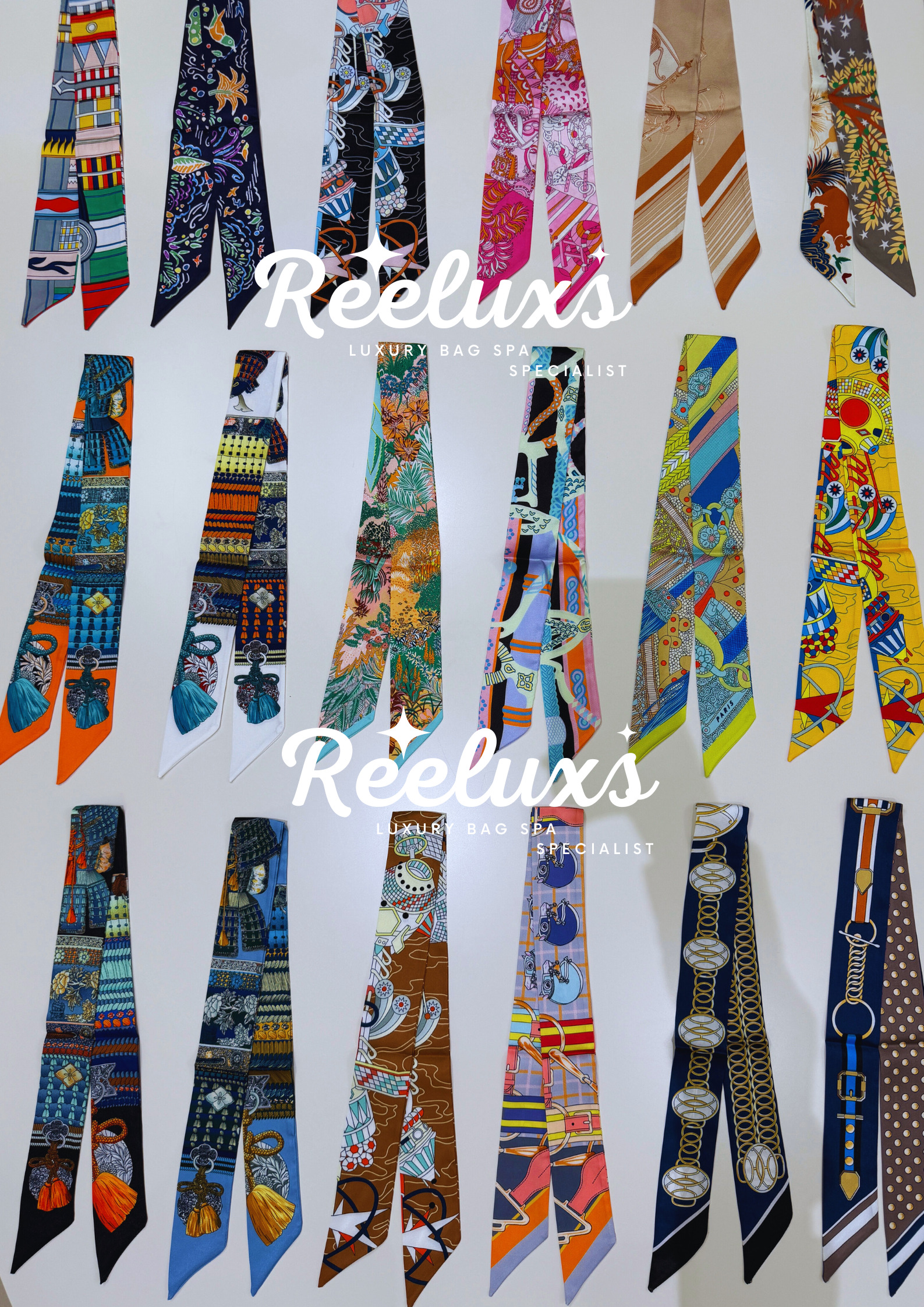 REELUXS Silk Twilly – Versatile Elegance in Every Thread