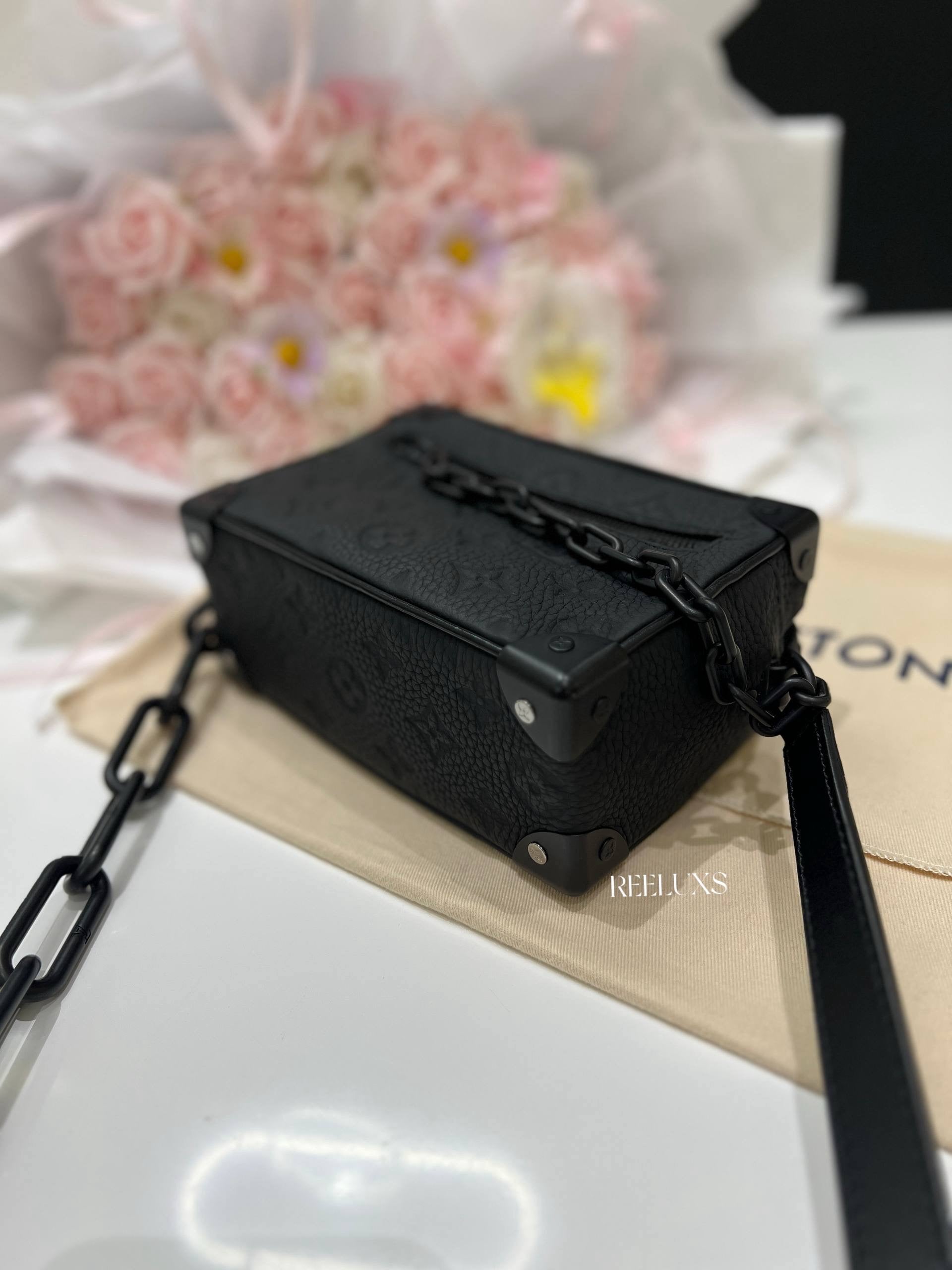 LOUIS VUITTON Mini Soft Trunk in Black Monogram Taurillon Leather