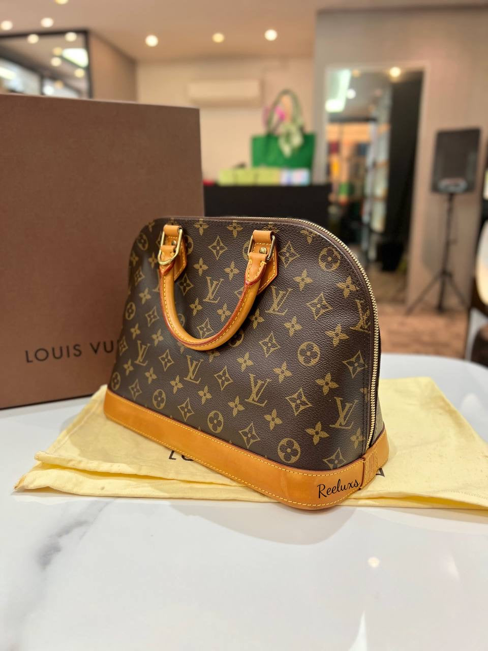LOUIS VUITTON LV Monogram Canvas Alma PM Handbag