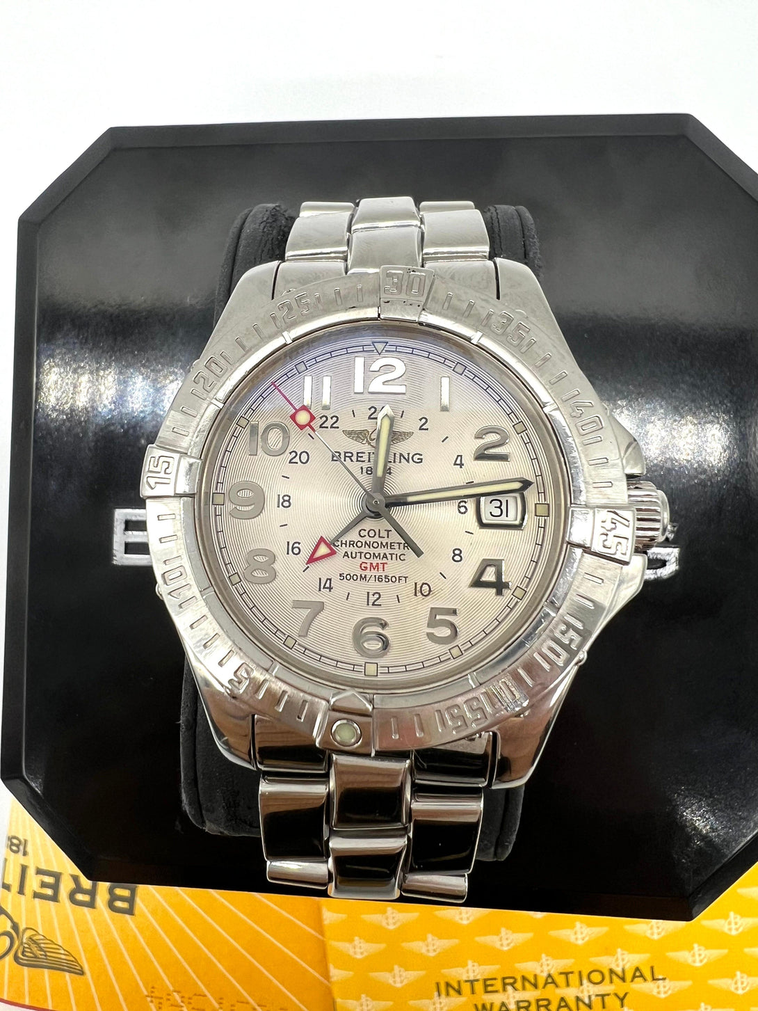 Breitling Colt GMT White Dial Automatic Steel Mens Watch A32350 - Reeluxs 