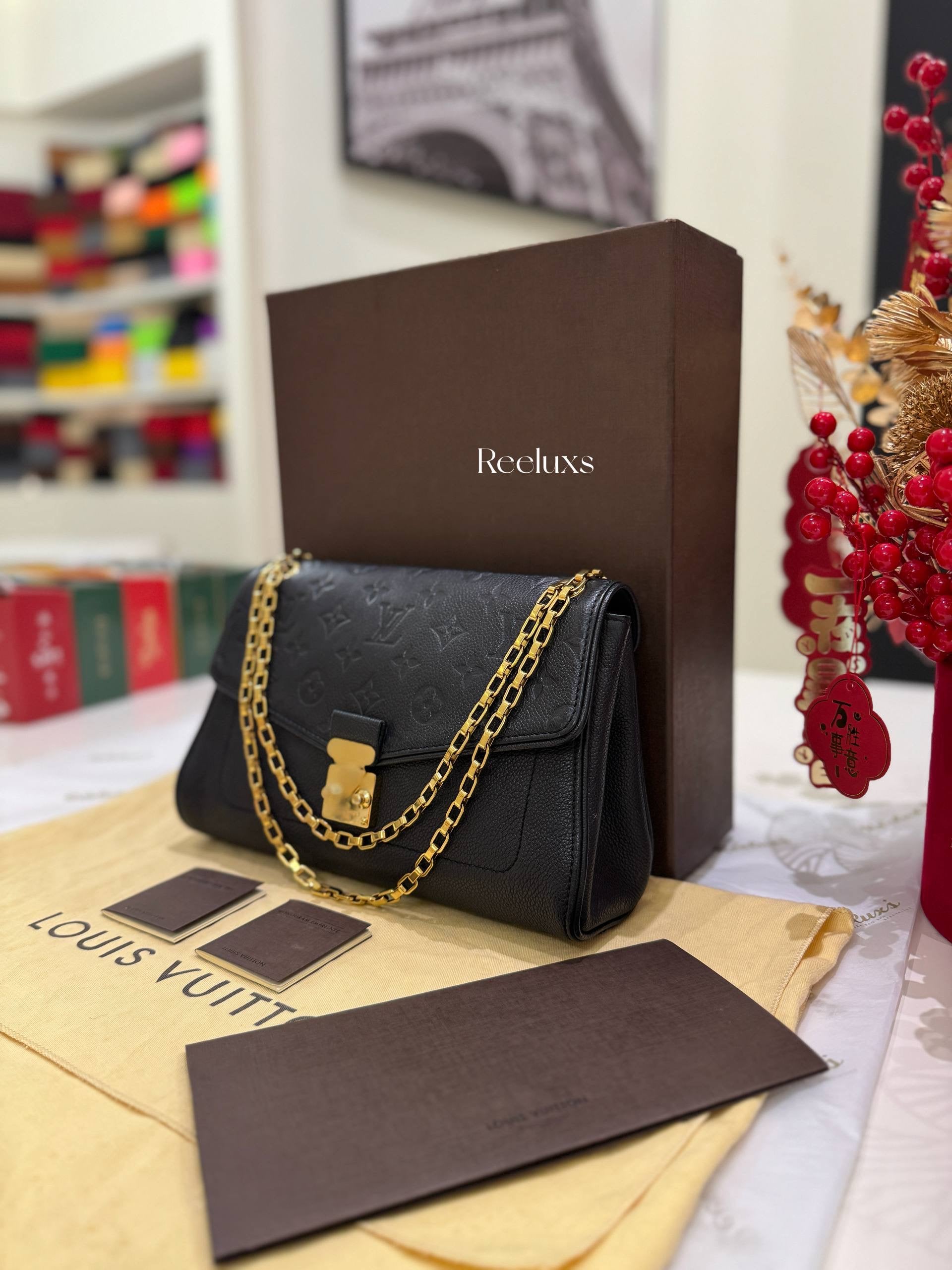 LOUIS VUITTON Saint Germain Pm Monogram Empreinte Leather Shoulder Bag