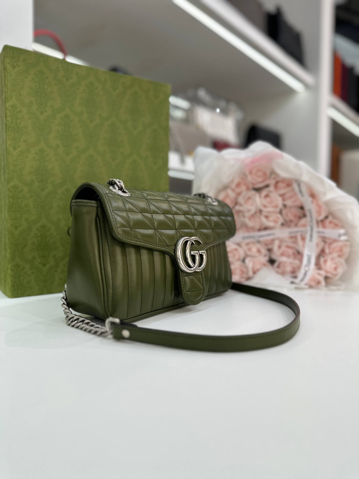Gucci GG Marmont Small Matelassé Shoulder Bag
