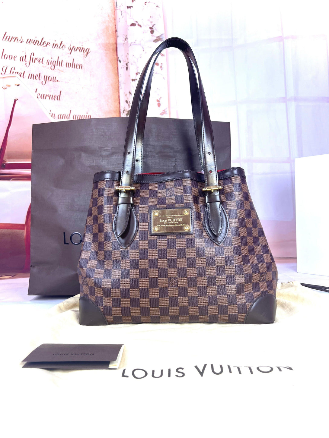 LOUIS VUITTON Damier Ebene Hampstead MM For Women's Shoulder Bag - Reeluxs 