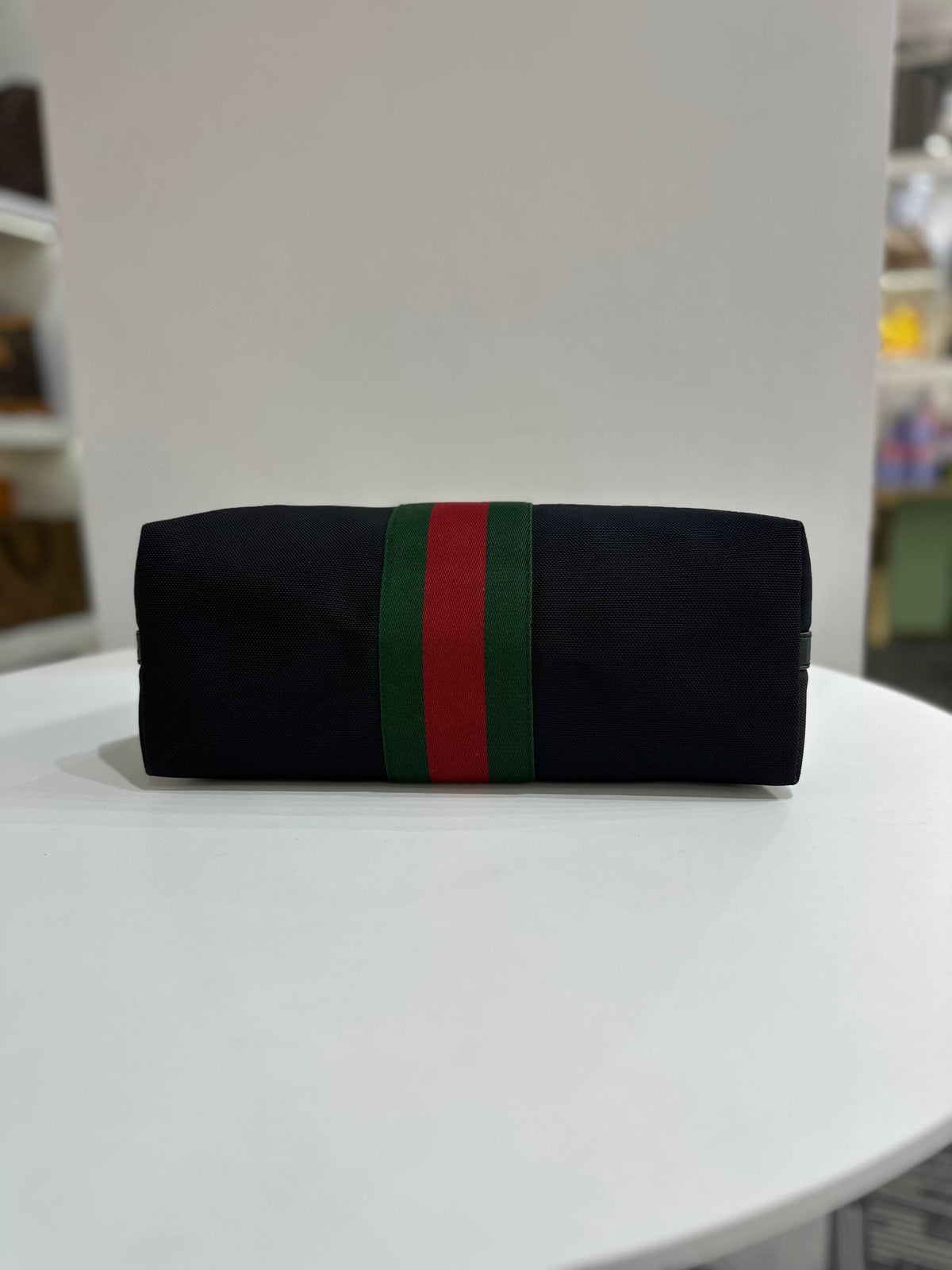 GUCCI Techno Canvas Web Top Handle Shoulder Bag in Black