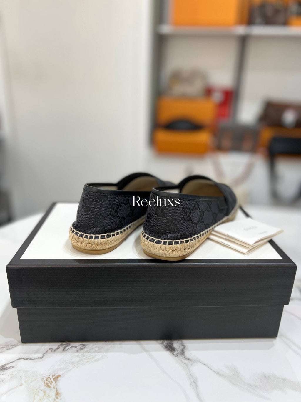 GUCCI Black  GG Supreme Canvas Espadrilles