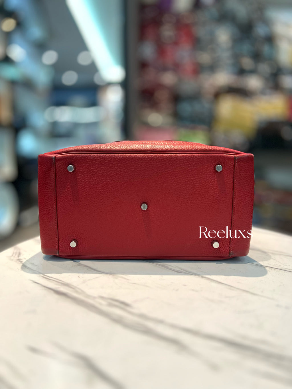 HERMES Lindy 30 Rouge Palladium Hardware
