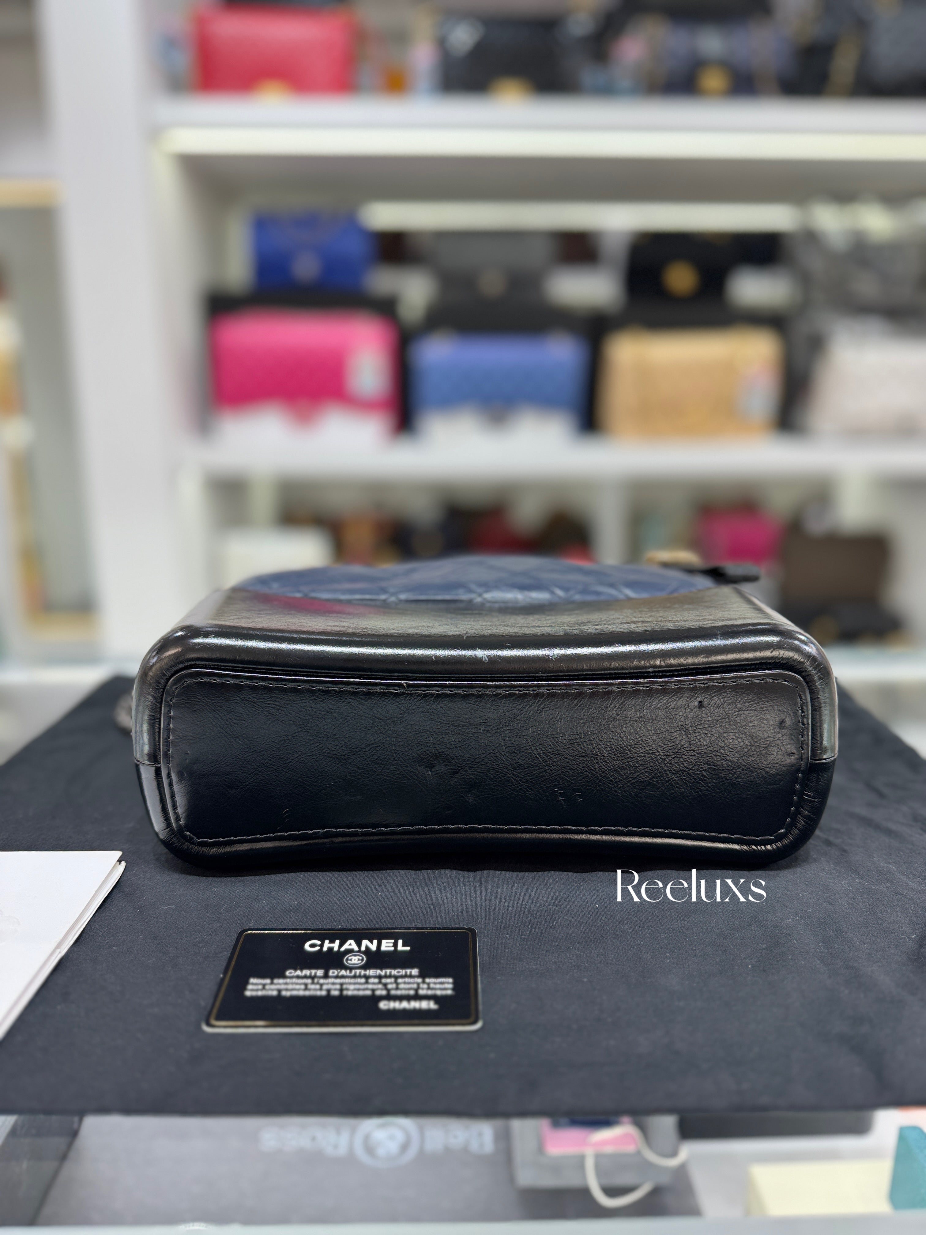 CHANEL Gabrielle Hobo Bag Navy Blue