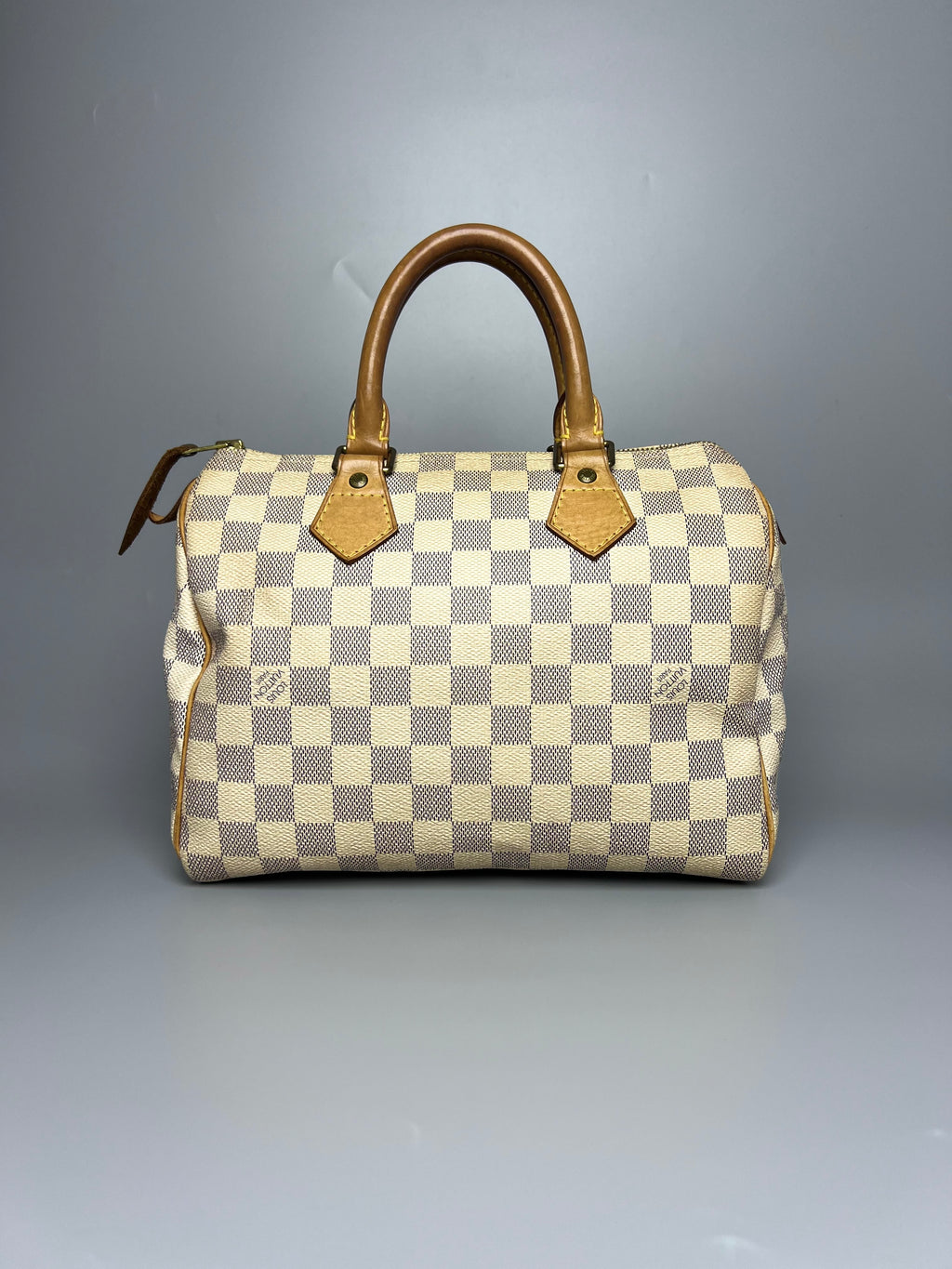 LOUIS VUITTON Speedy 25 White Damier Azur Bandoliere Handbag For Lady - Reeluxs 