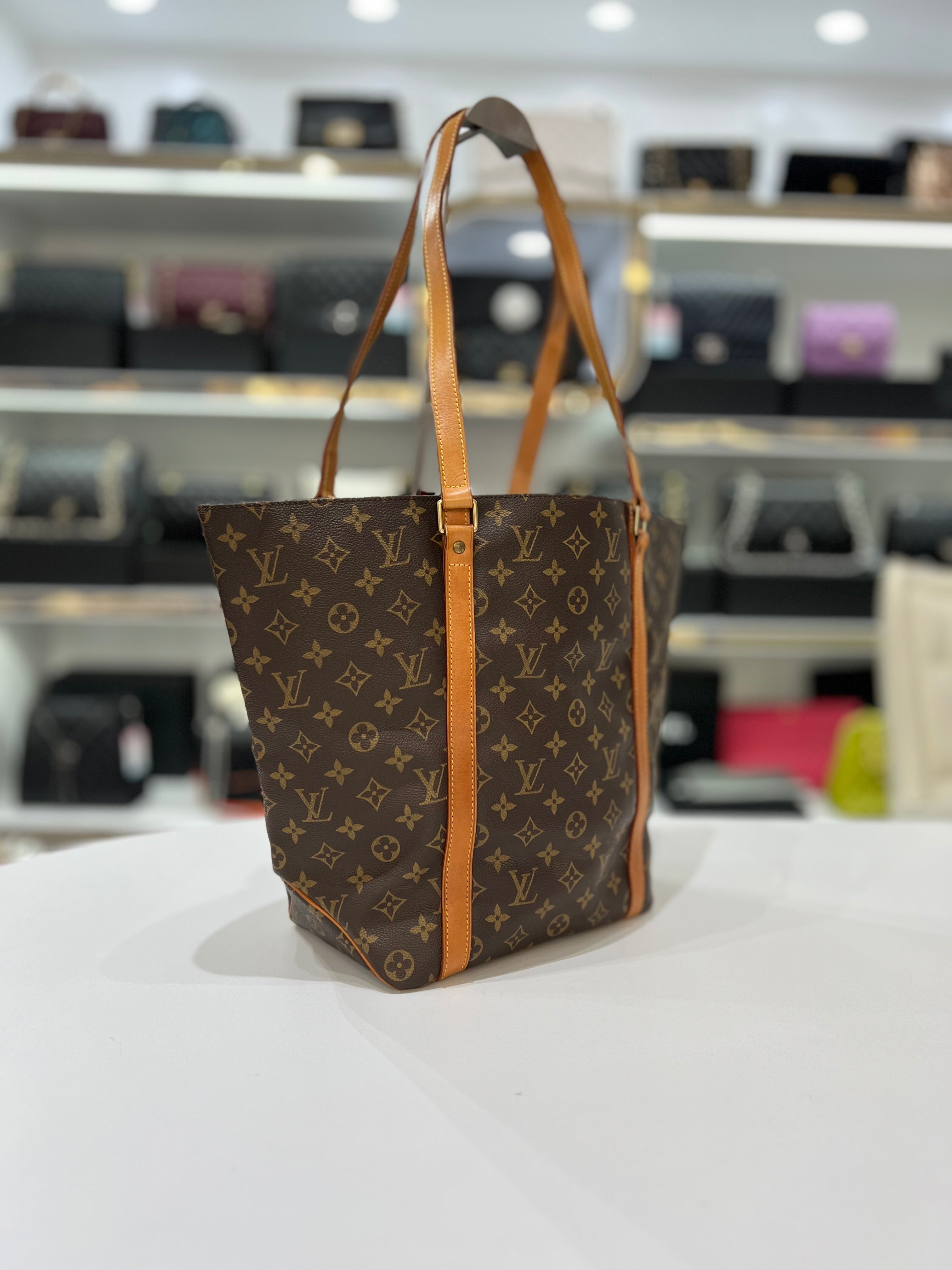 LOUIS VUITTON Monogram Canvas Sac Shopping Tote Bag For Women - Reeluxs 