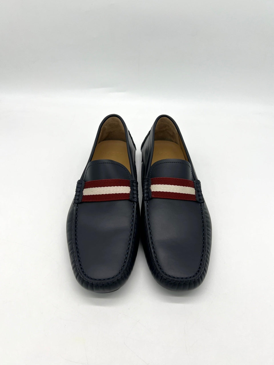 BALLY Leather Drivers In Blue - Reeluxs 