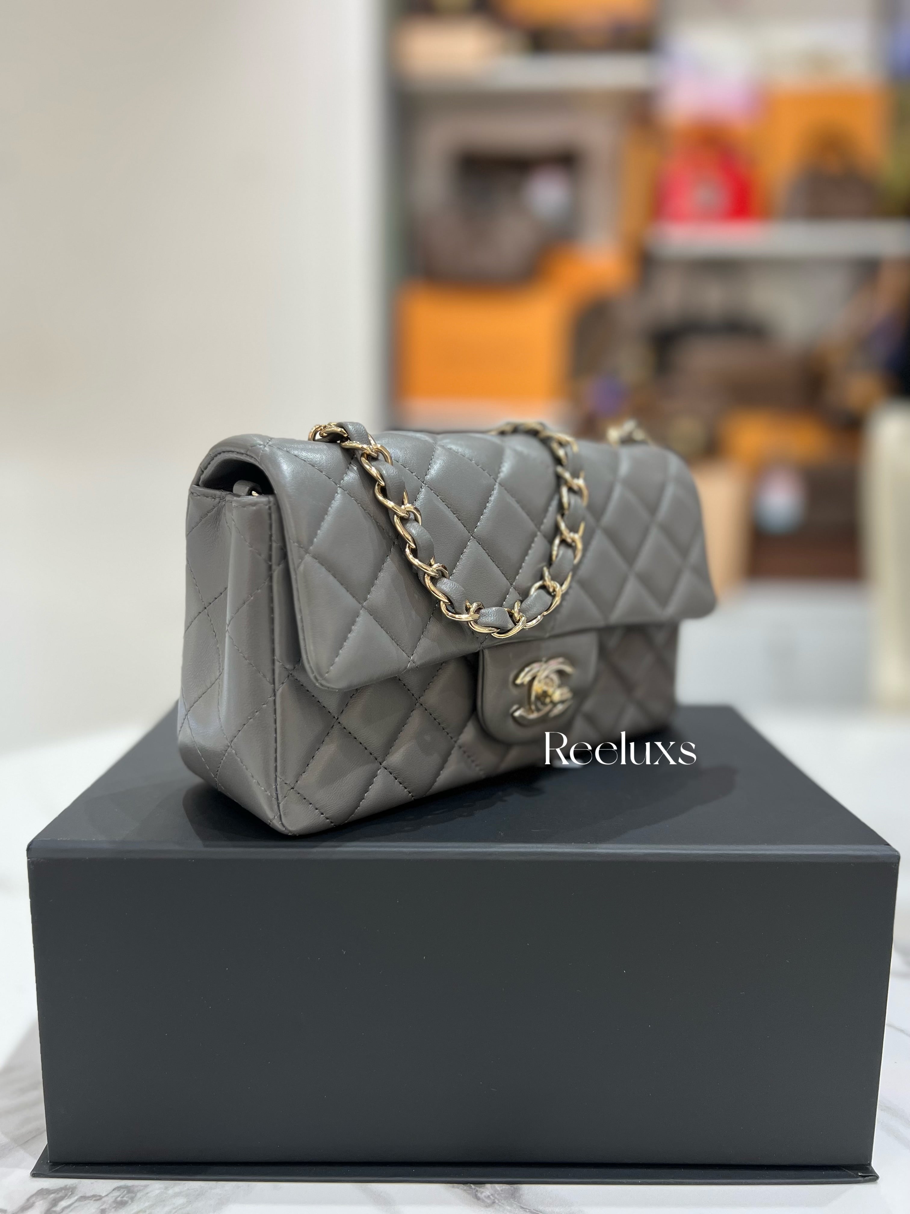 CHANEL Classic Mini Rectangular Single Flap Bag Full set