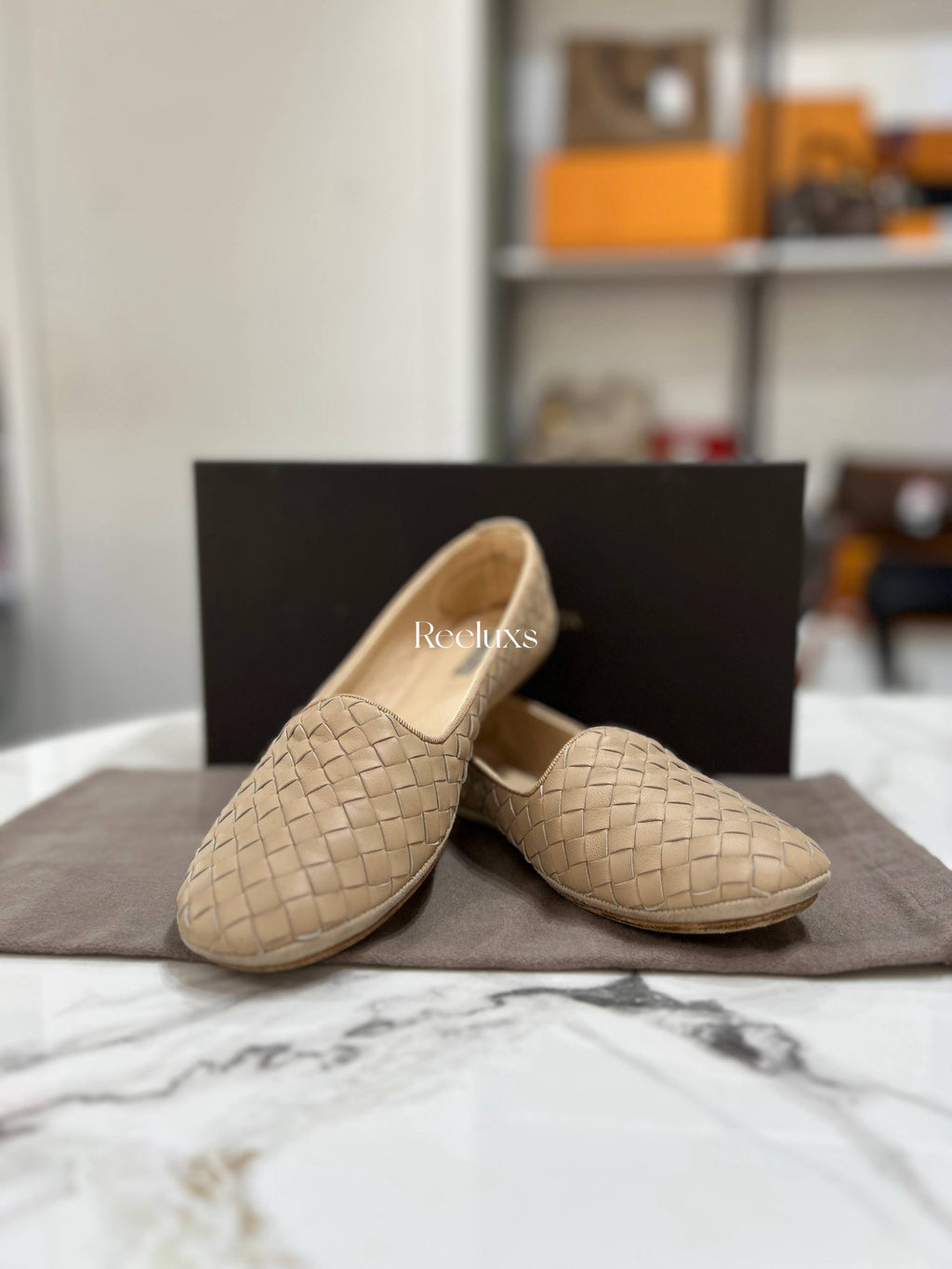 BOTTEGA Veneta Intrecciato Leather Ballet Flats or Slipper