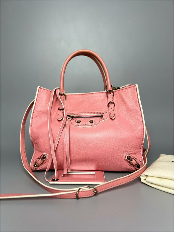 BALENCIAGA Paper mini 2way Shoulder Crossbody Bag Leather Pink