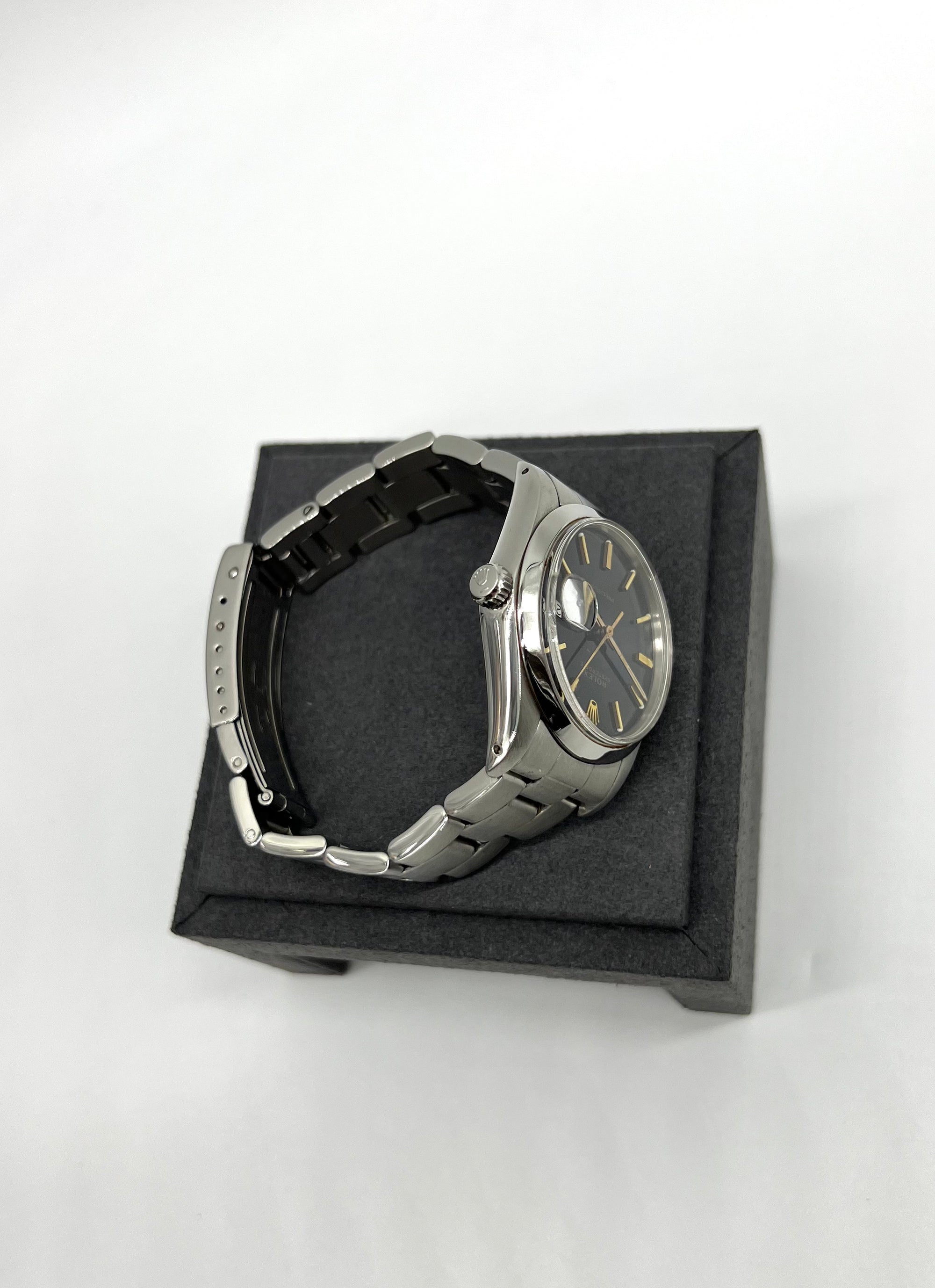 ROLEX Oysterdate Precision 34 Black UNISEX WATCH - Reeluxs 