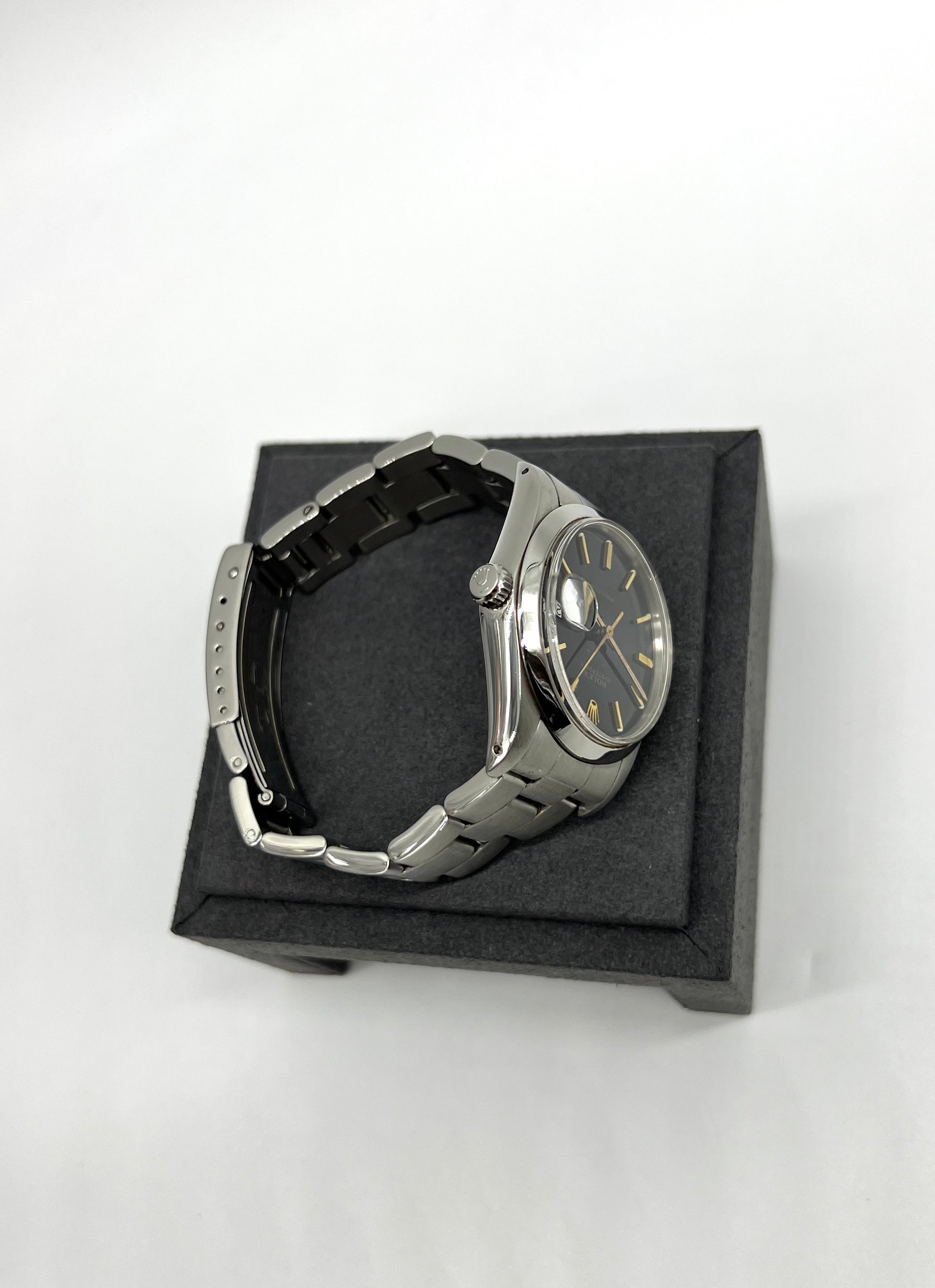 ROLEX Oysterdate Precision 34 Black UNISEX WATCH - Reeluxs 