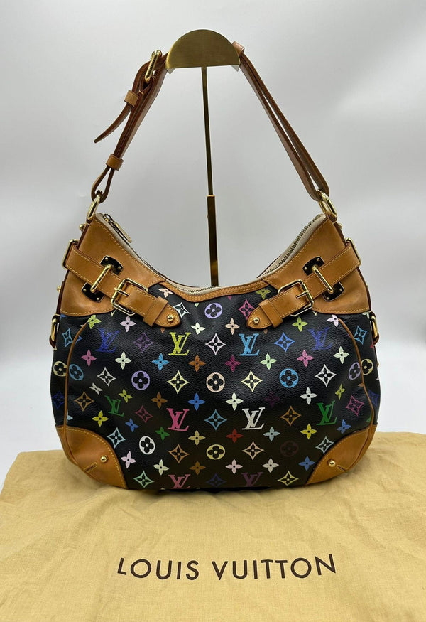 LOUIS VUITTON Vuitton Multicolore Greta Monogram Noir Bag - Reeluxs 