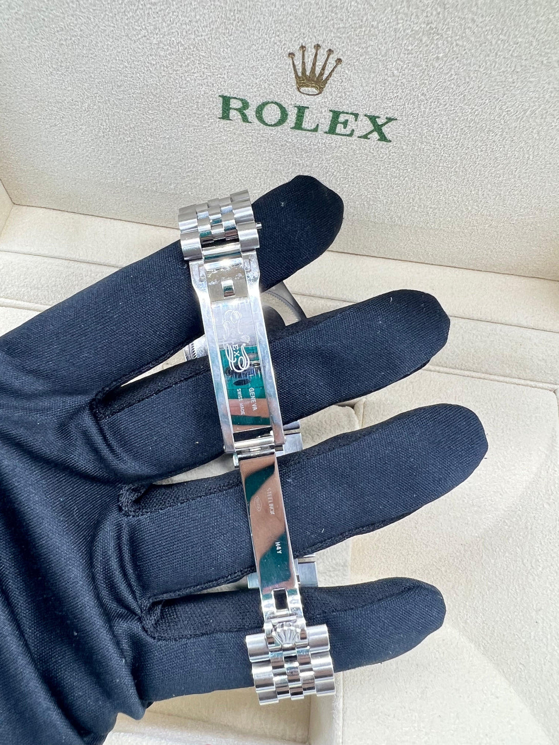 ROLEX 31mm Ladies White Gold & SS Datejust Silver Roman 178274 SANT BLANC - Reeluxs 