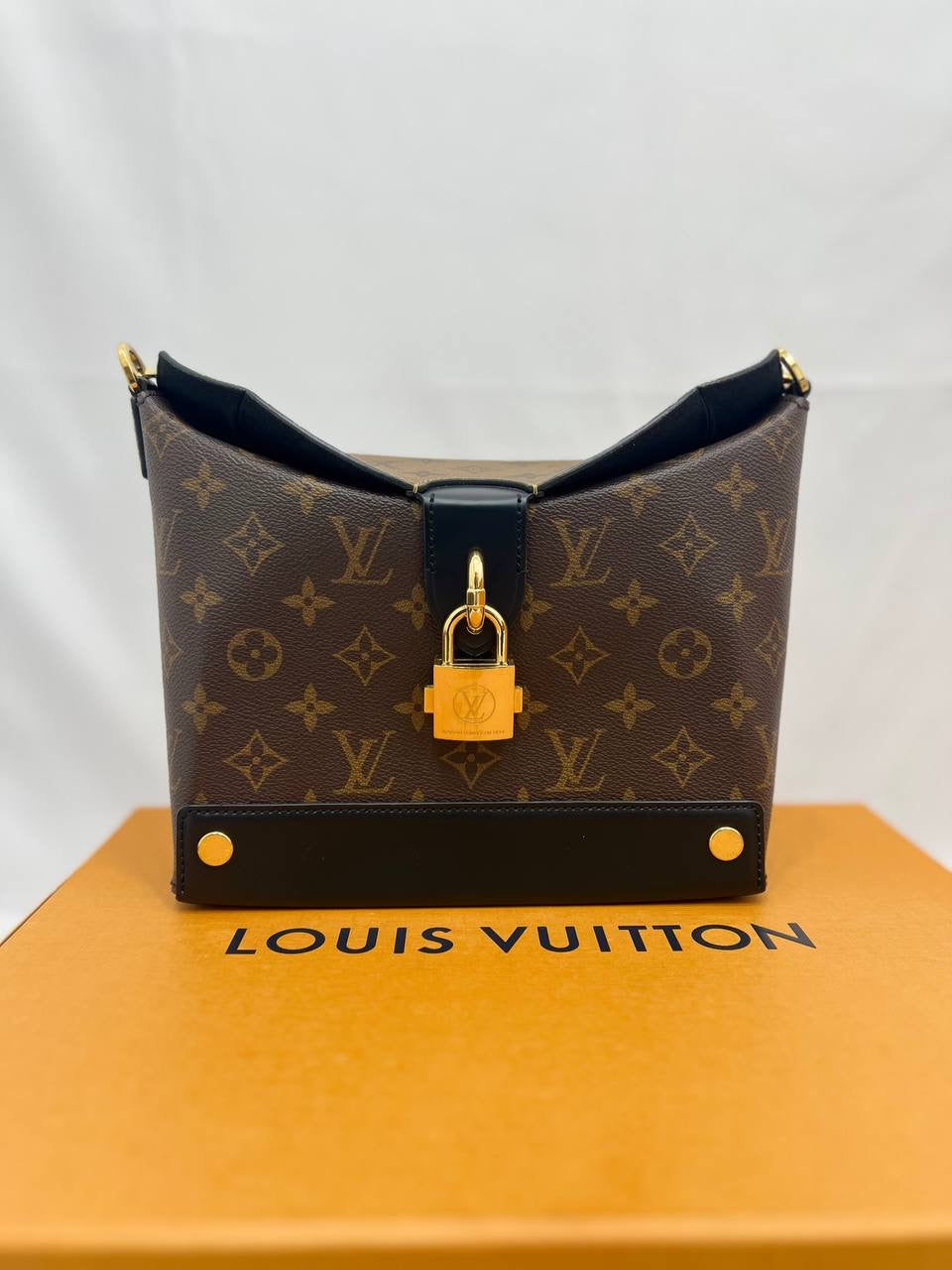 LOUIS VUITTON LV Microchip Monogram Reverse Bento Box Satchel Bag