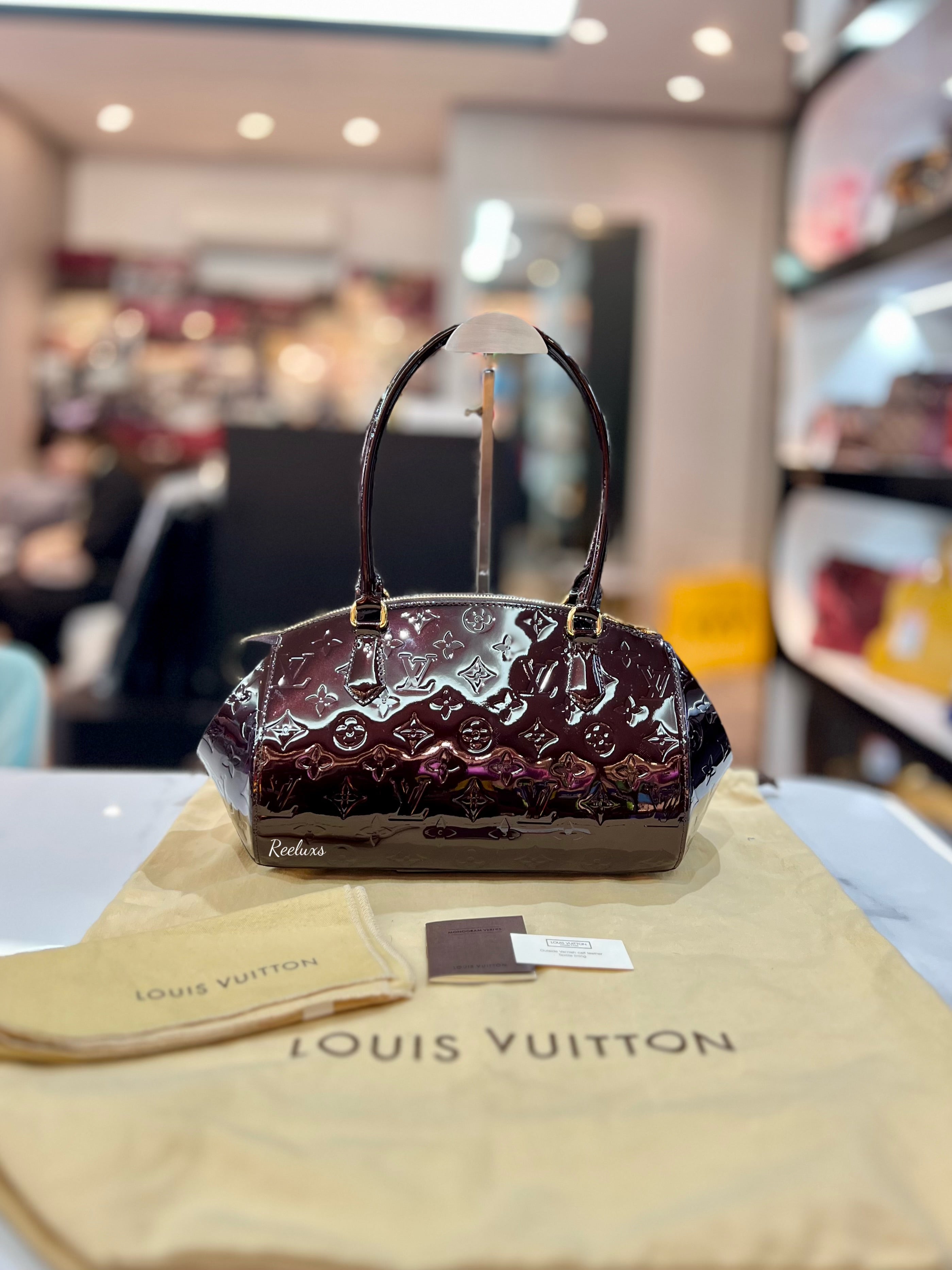 LOUIS VUITTON LV Amarante Monogram Vernis Sherwood PM Shoulder Bag