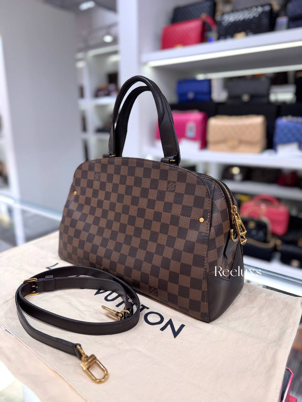 LOUIS VUITTON Damier Ebene Kenstington Bowling Bag
