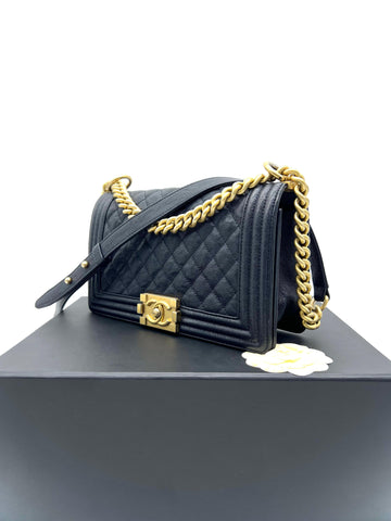 CHANEL Leboy Medium Chevron Calf Leather - Reeluxs 