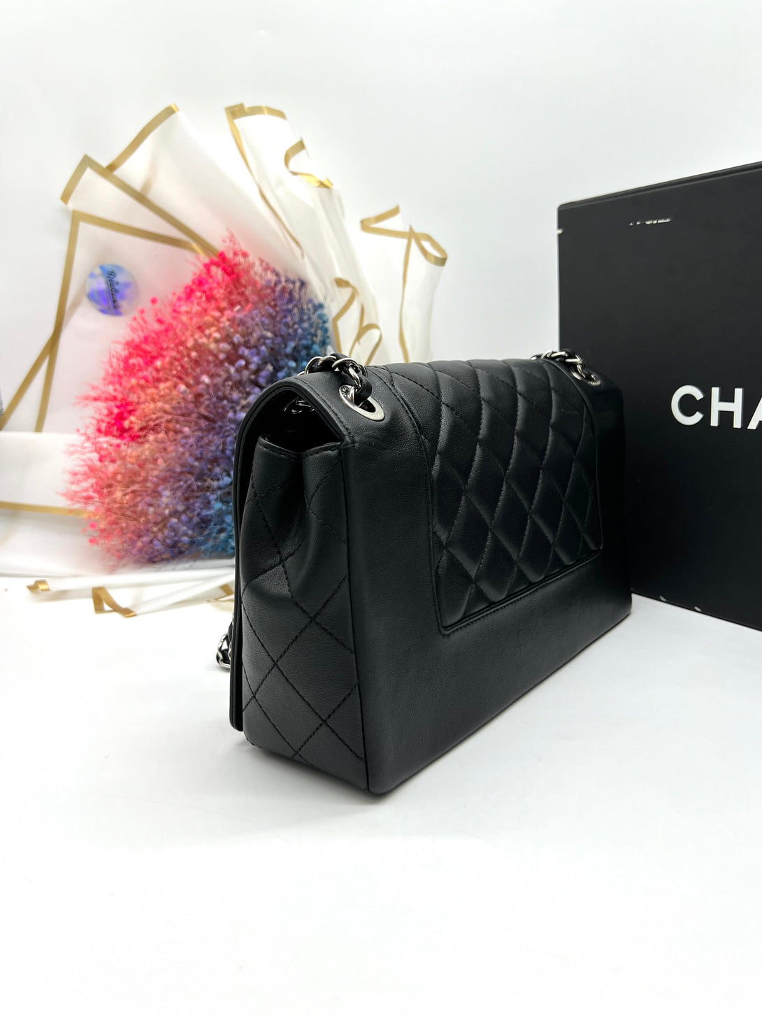 Full Set As New CHANEL Mademoiselle Vintage Flap Bag Quilted Sheepskin For Women's Shoulder Bag - Reeluxs 