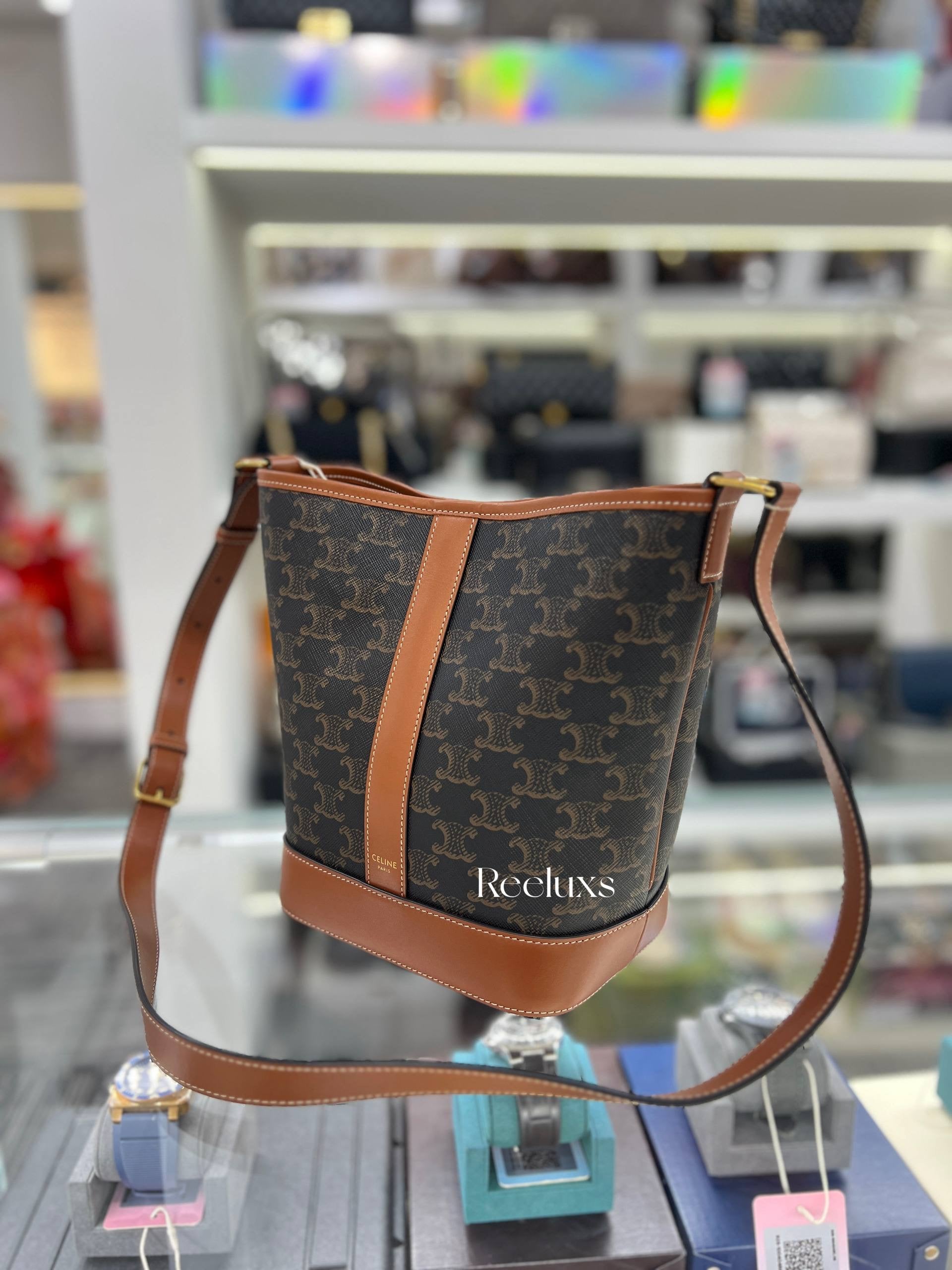 CELINE Triomphe Small Bucket Bag