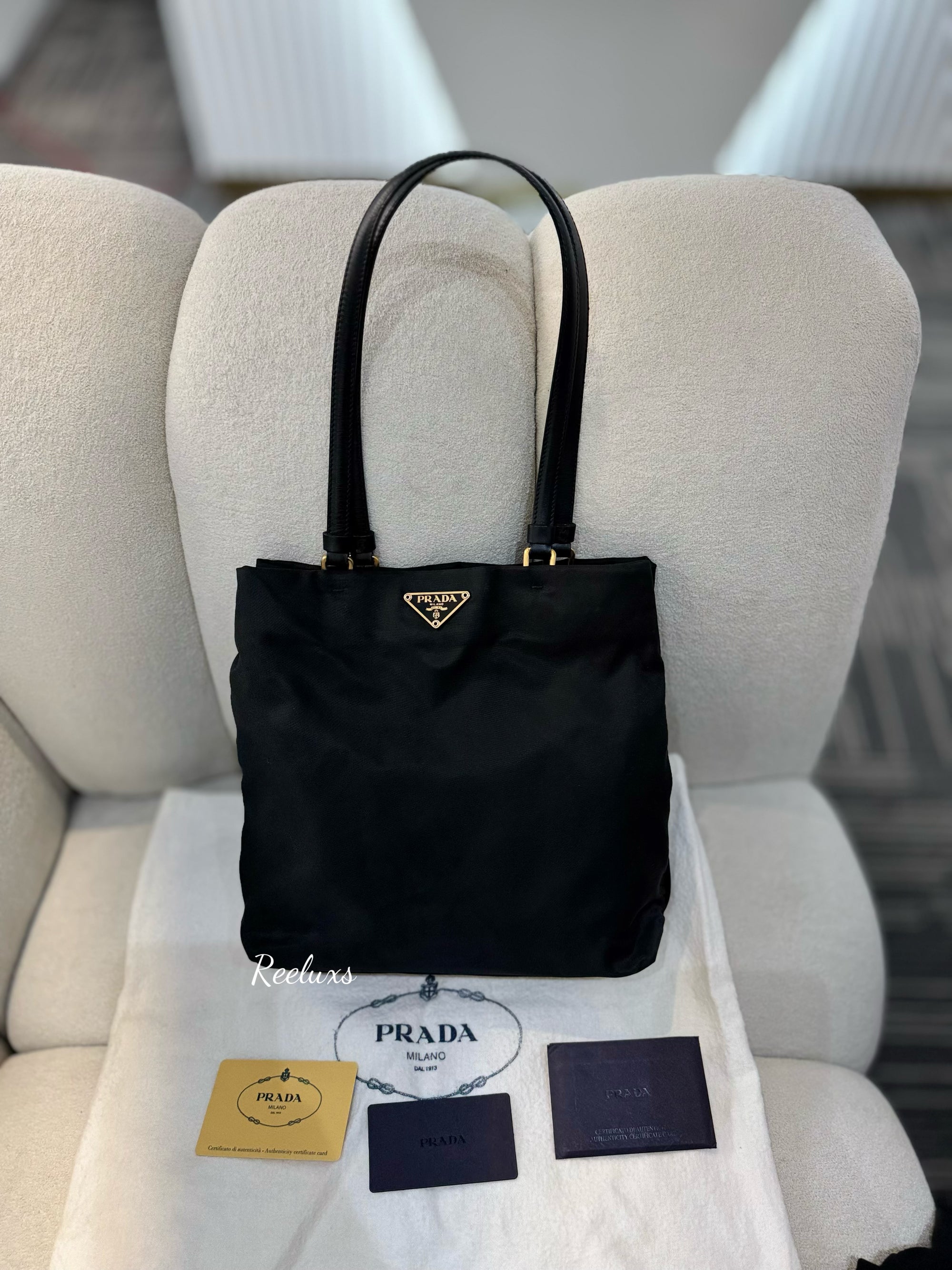 PRADA  Nylon Black Shoulder Bag