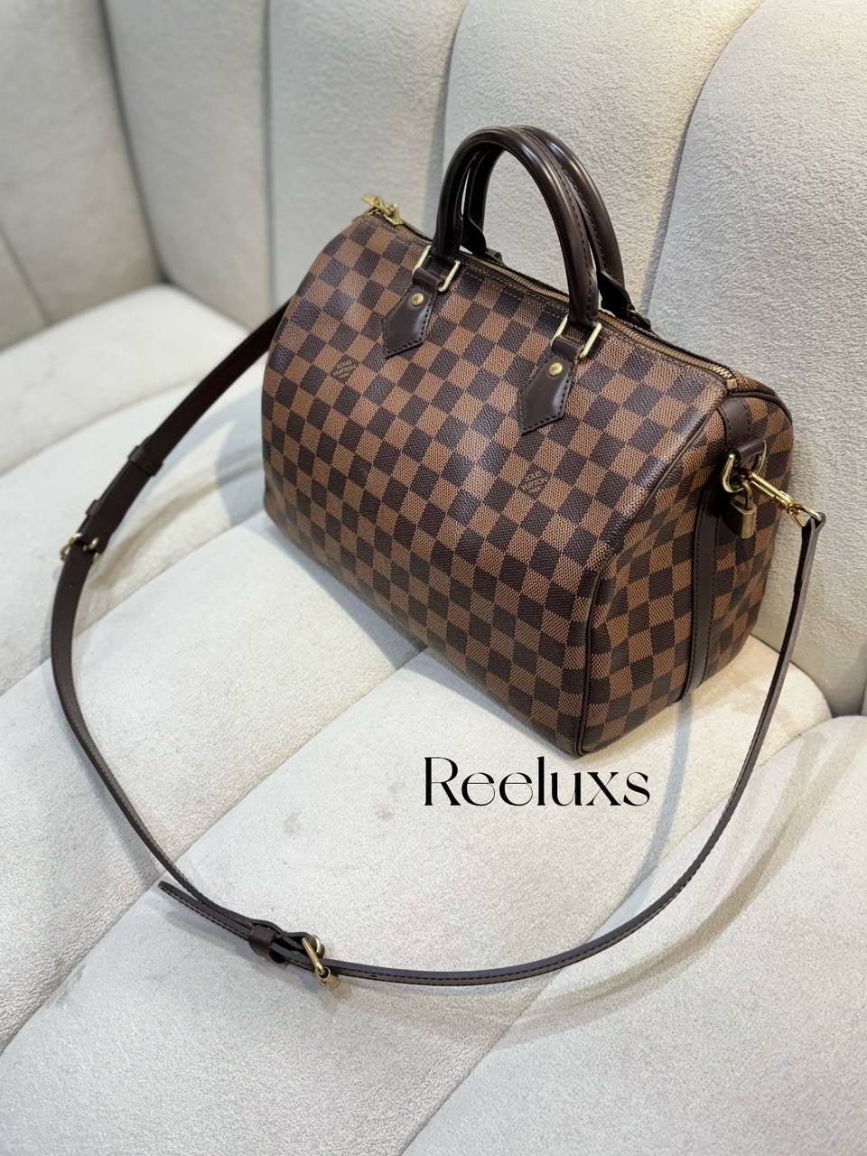 LOUIS VUITTON LV Speedy 30 Damier Ebene Handbag