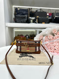 BURBERRY  House Check Bridle Calfskin Peyton Crossbody Bag