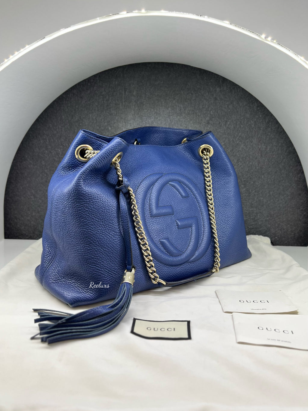 GUCCI Cellarius Medium Soho Chain Shoulder Bag