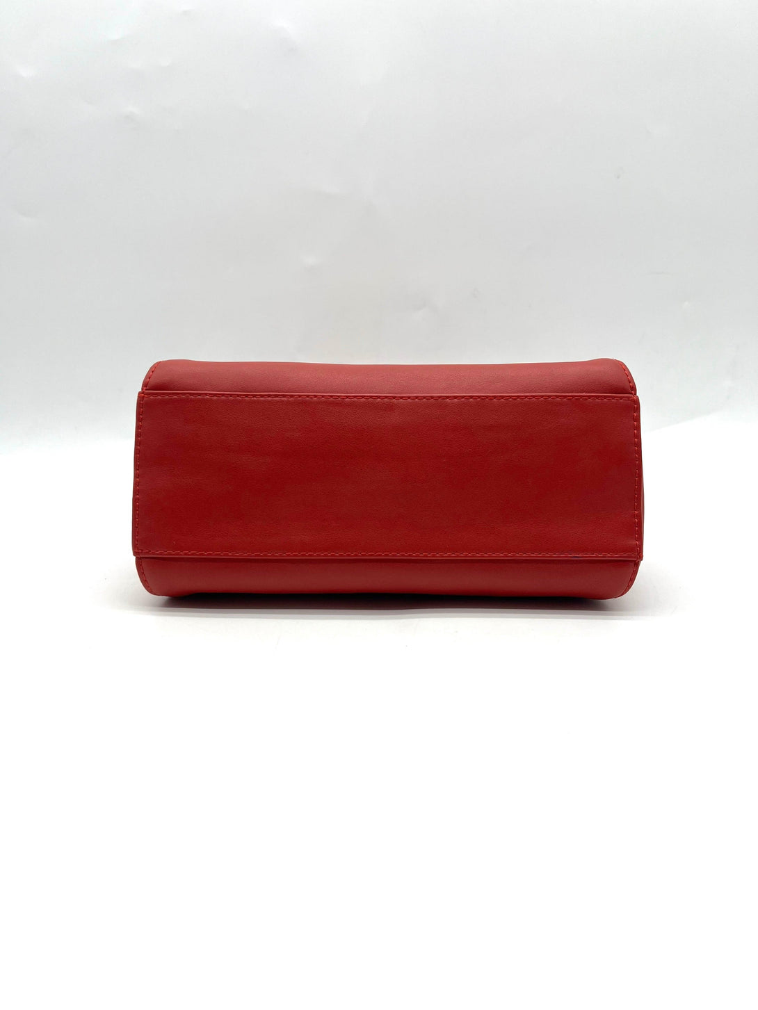 FENDI Peekaboo Handbag Shoulder Bag Red Leather - Reeluxs 