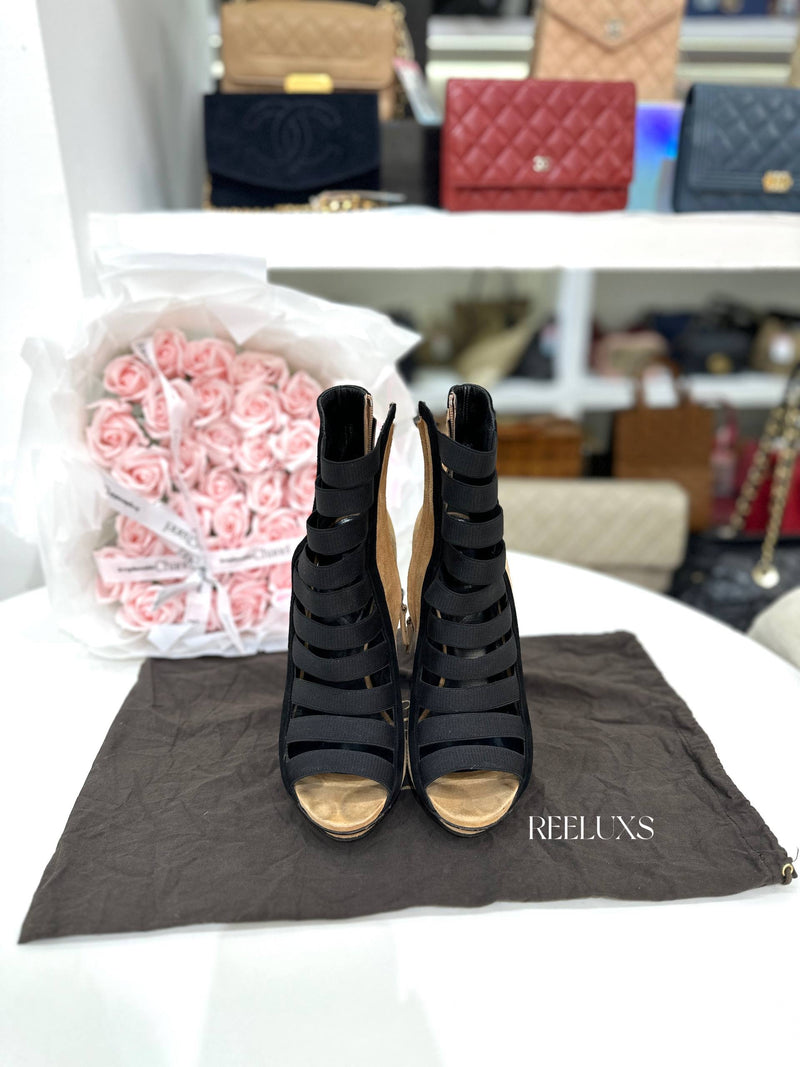 GUCCI Olimpia Elastic Ladder Strap Bootie