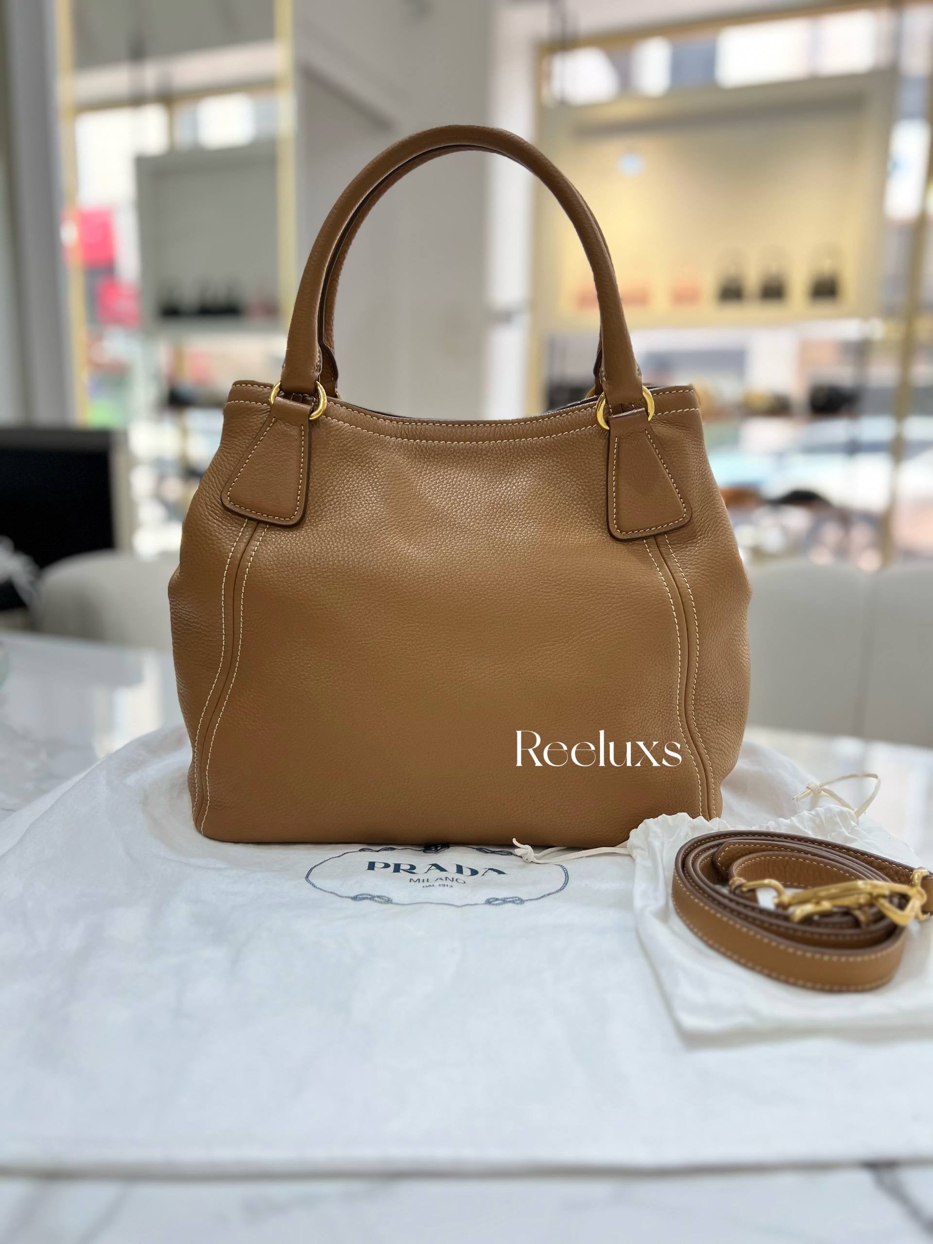 PRADA Vitello Daino Sacca 2 Mancini Handbag - Shoulder Bag