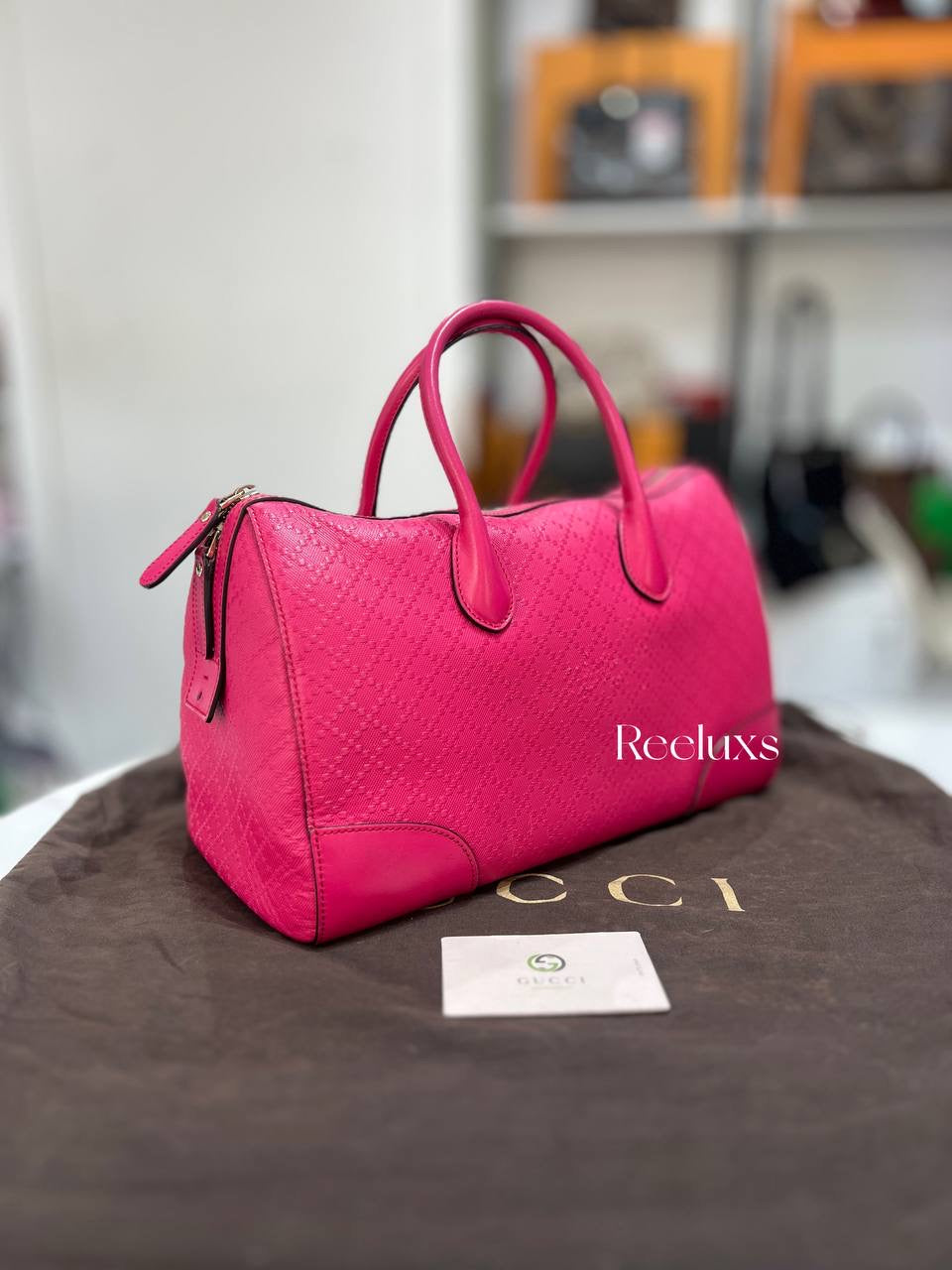 GUCCI Microguccissima Leather 'Nice' Top Handle Bag