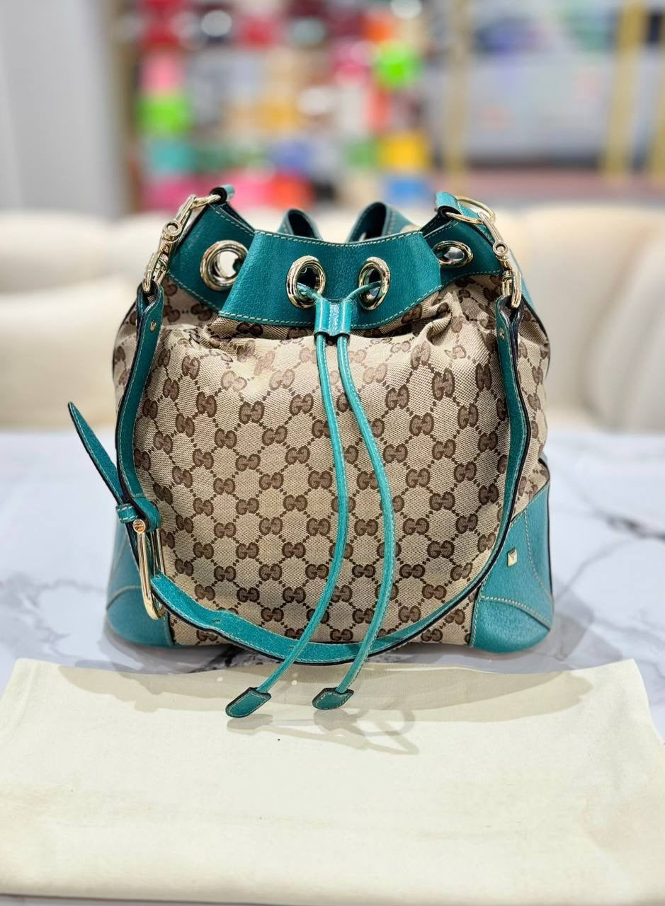 GUCCI  GG Canvas Bucket Bag